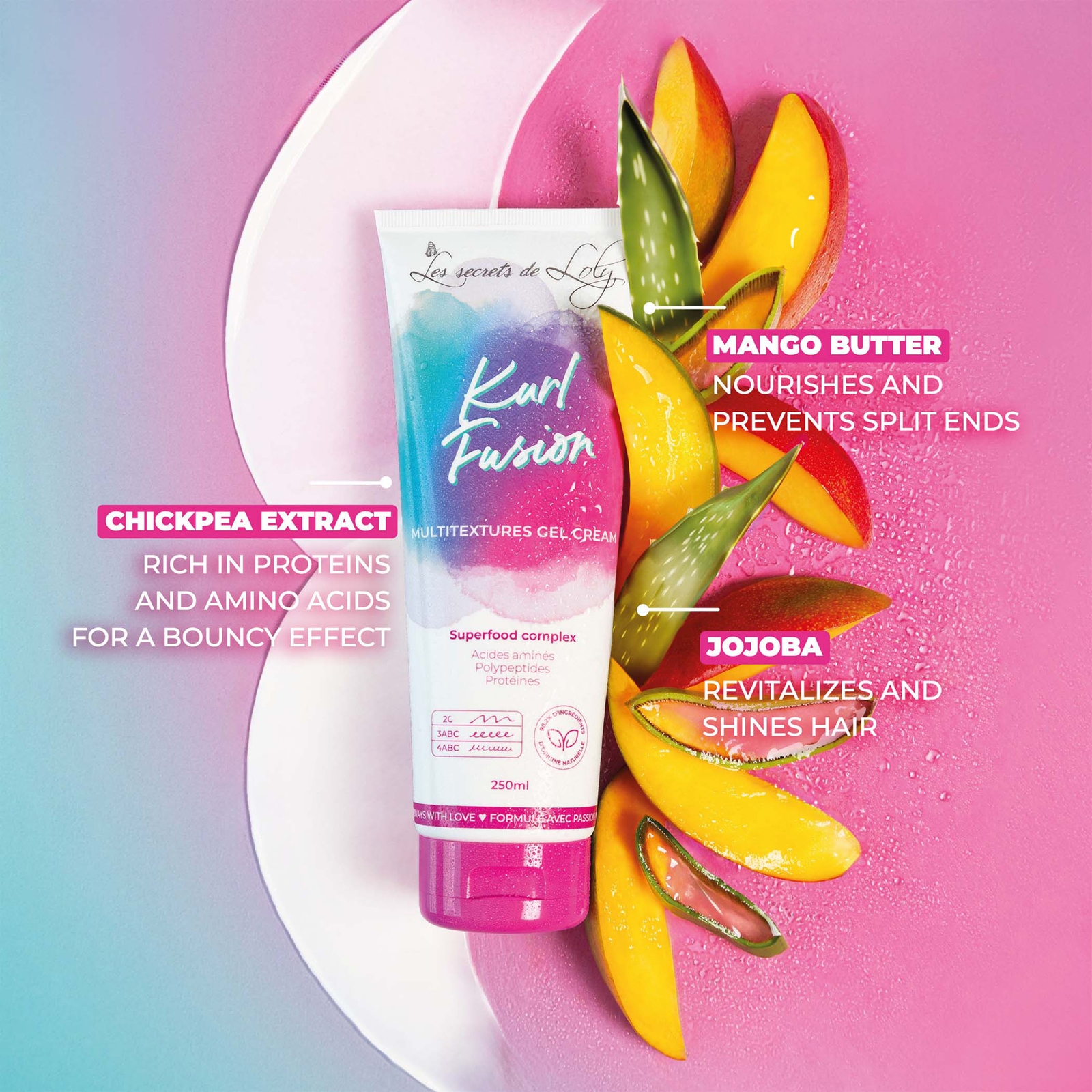 Thumbnail - Les Secrets de Loly Kurl Fusion Multitexture Styling Gel Cream 250ml
