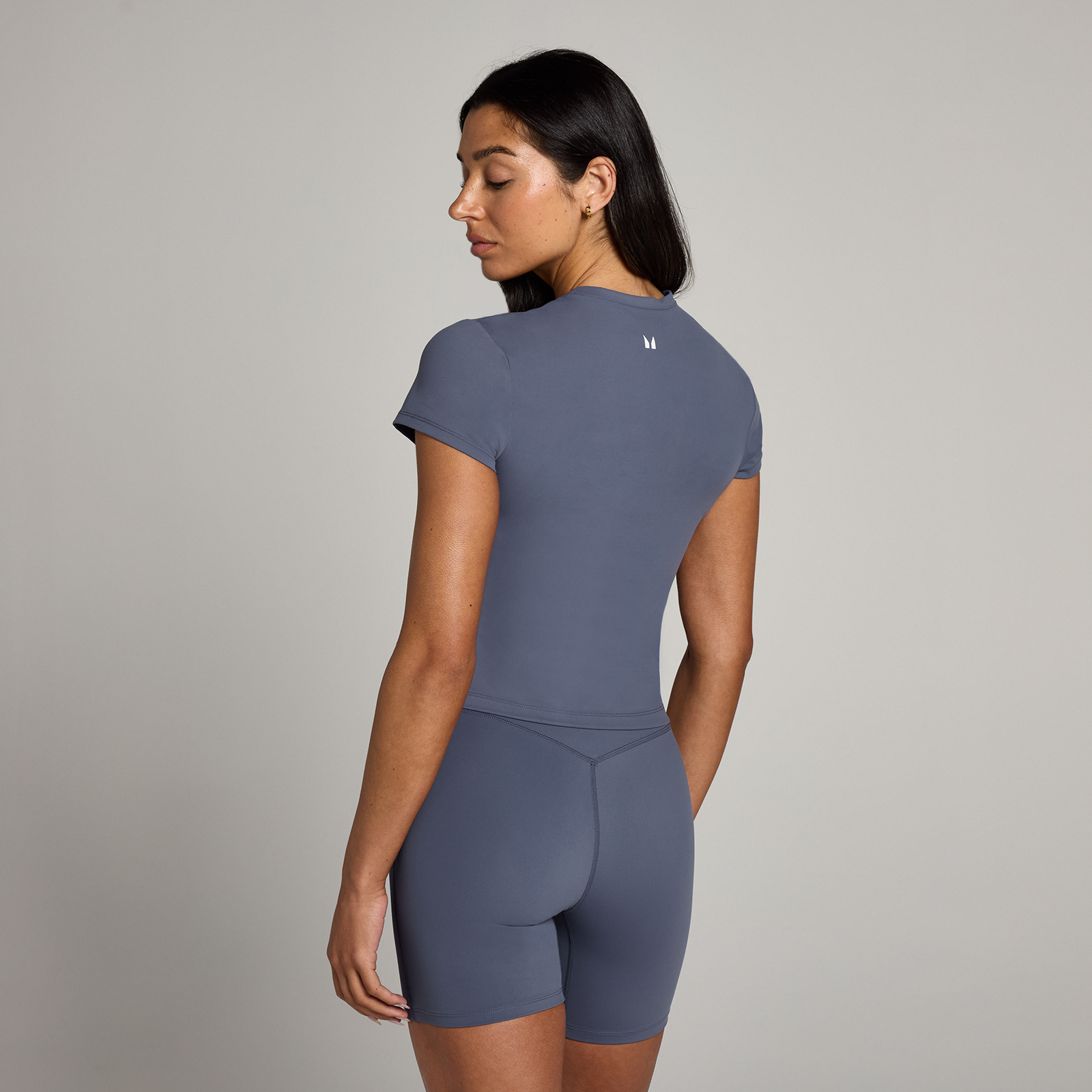 5059883464312 - Damen Tempo Body Fit Kurzarm-T-Shirt – Dunkles Graublau - XL
