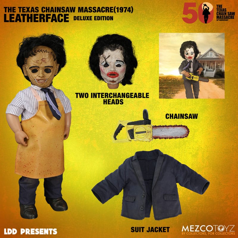 Mezco Living Dead Dolls Presents Texas Chainsaw Massacre (1974) Leatherface Deluxe Edition 10.5  Tall