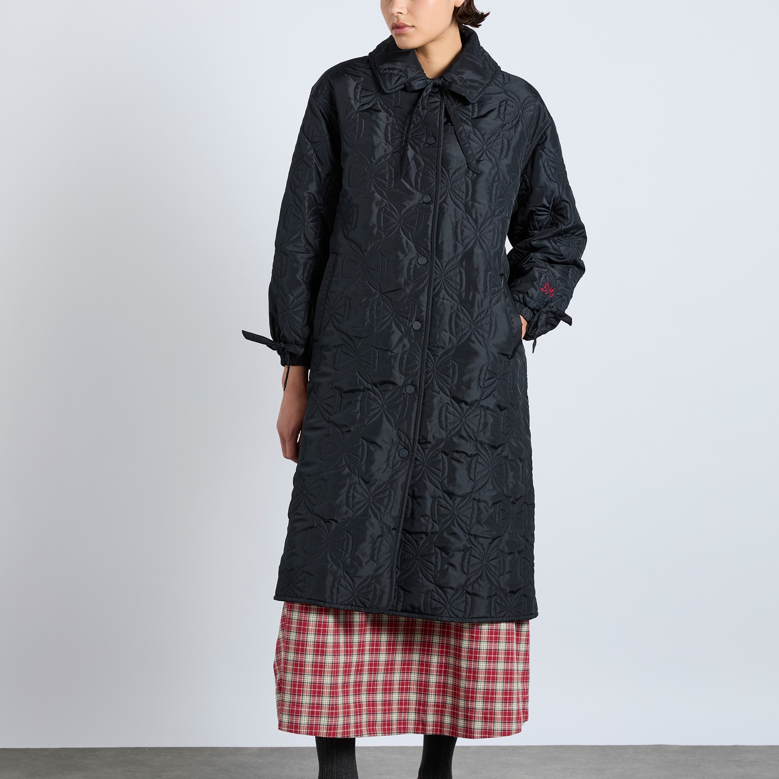 Damson Madder Aubrey Quilted Shell Coat - UK 12