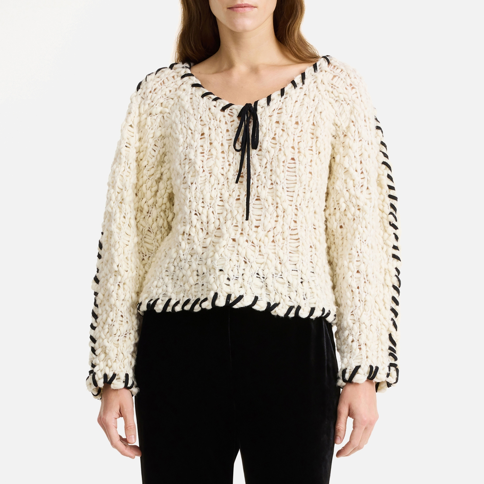 By Malene Birger Milea Crocheted Wool-Blend Jumper - M