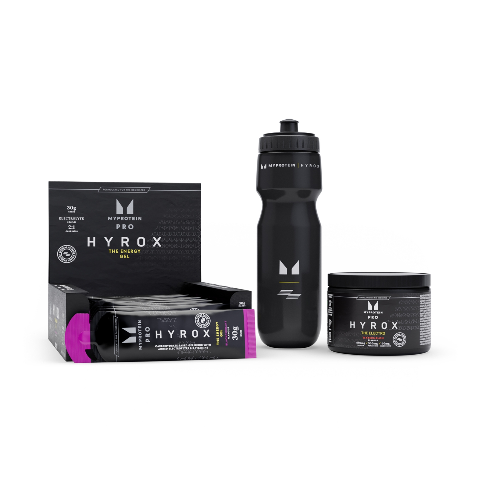Race-Day Kit - HYROX - THE Energy - Blackcurrant - THE Electro - Watermelon - Hyrox Sports Water Bottle
