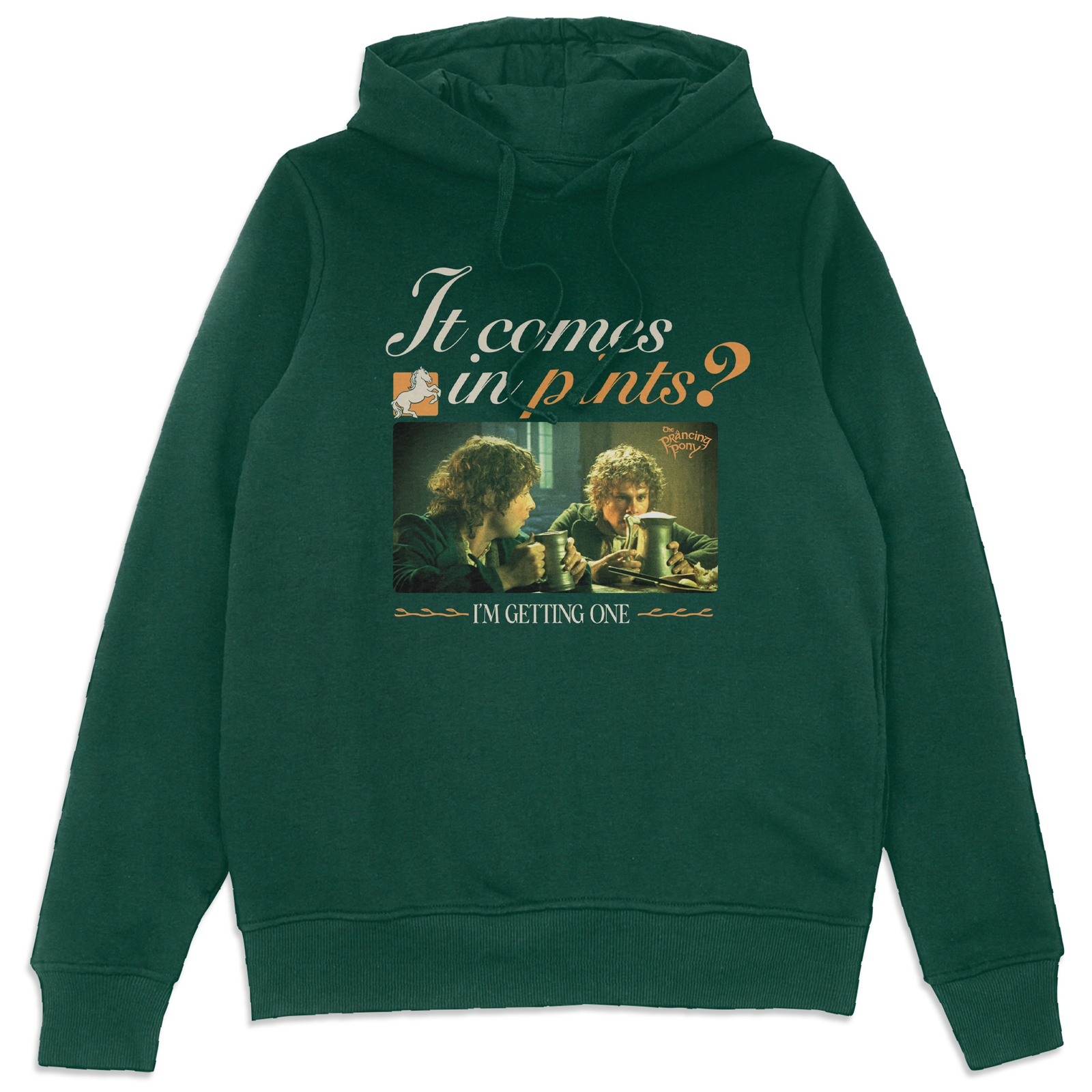 Lord Of The Rings It Comes In Pints Hoodie - Green - S