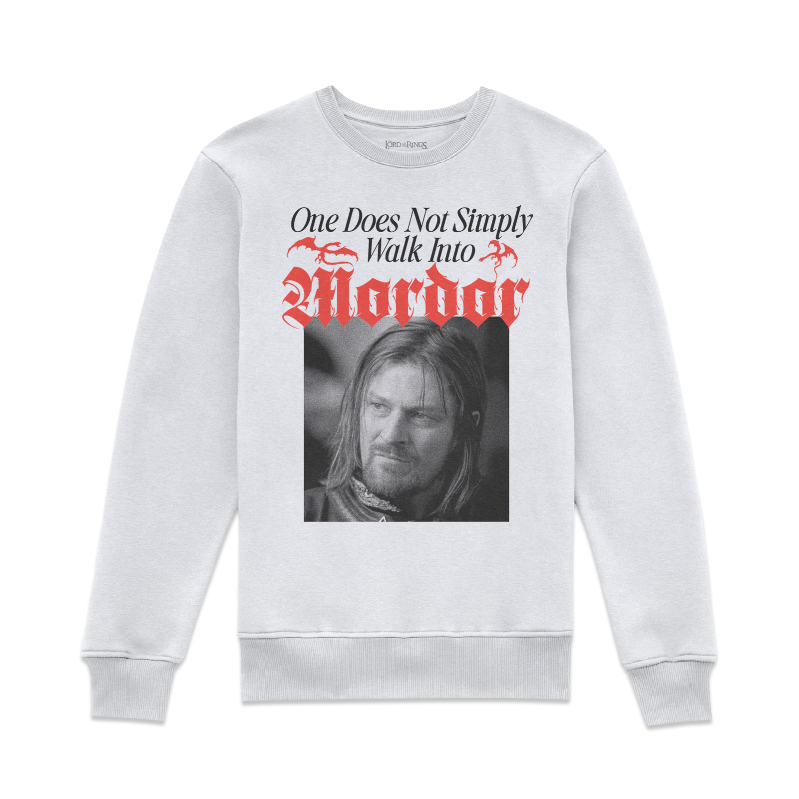Lord Of The Rings Walk Into Mordor Sweatshirt - White - M