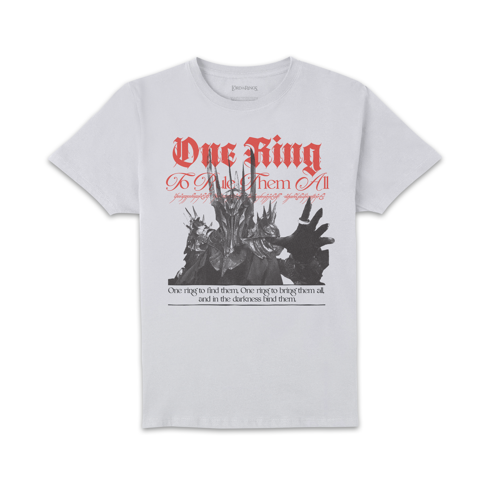 Lord Of The Rings One Ring To Rule Them Unisex T-Shirt - White - M