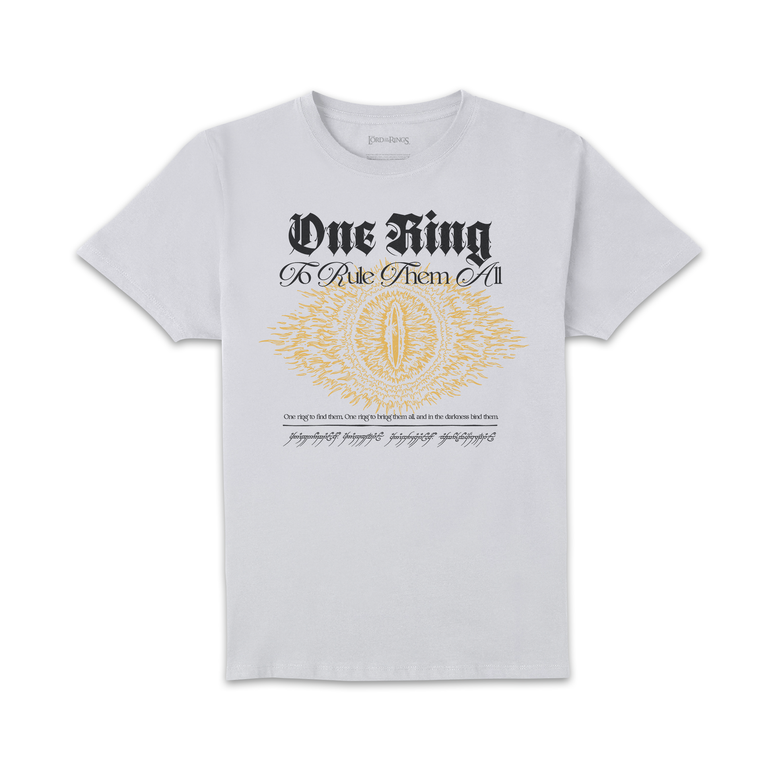 Lord Of The Rings One Ring Unisex T-Shirt - White - XL