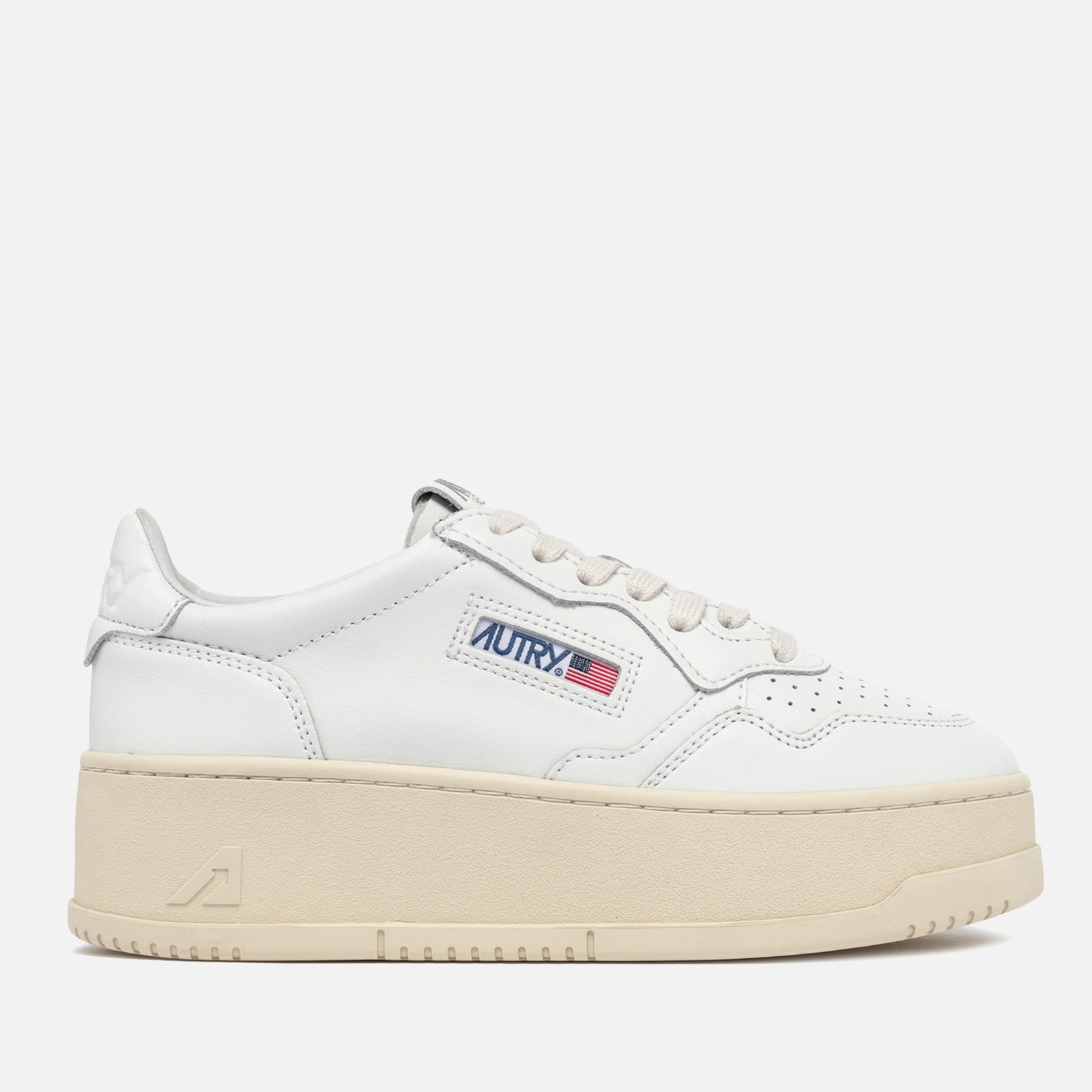 Autry Women's Medalist Leather Platform Trainers - UK 8
