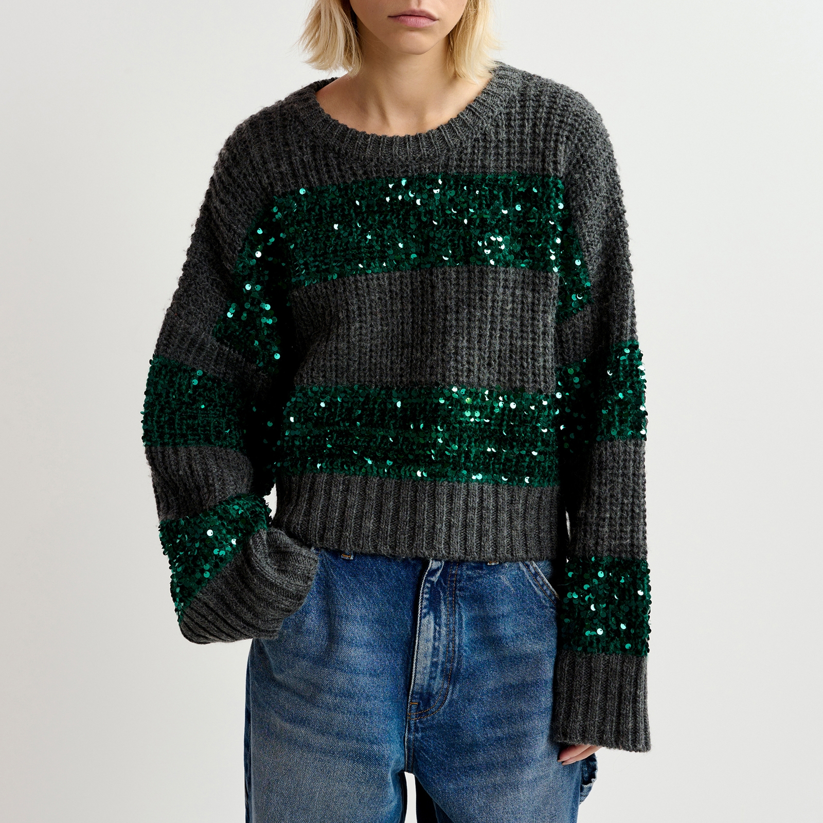 Essentiel Antwerp Group Sequin Knit Pullover  - S