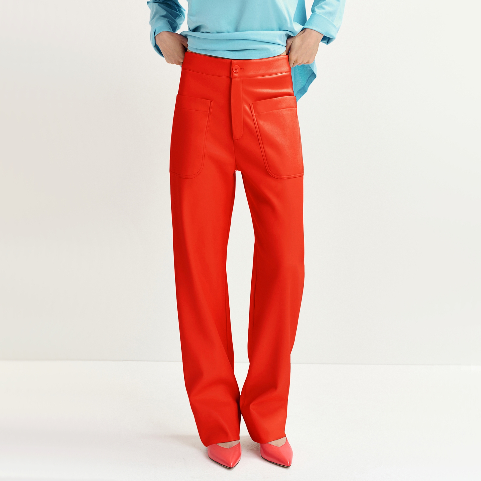 Essentiel Antwerp Grate Faux Leather Trousers - EU 34/UK 6