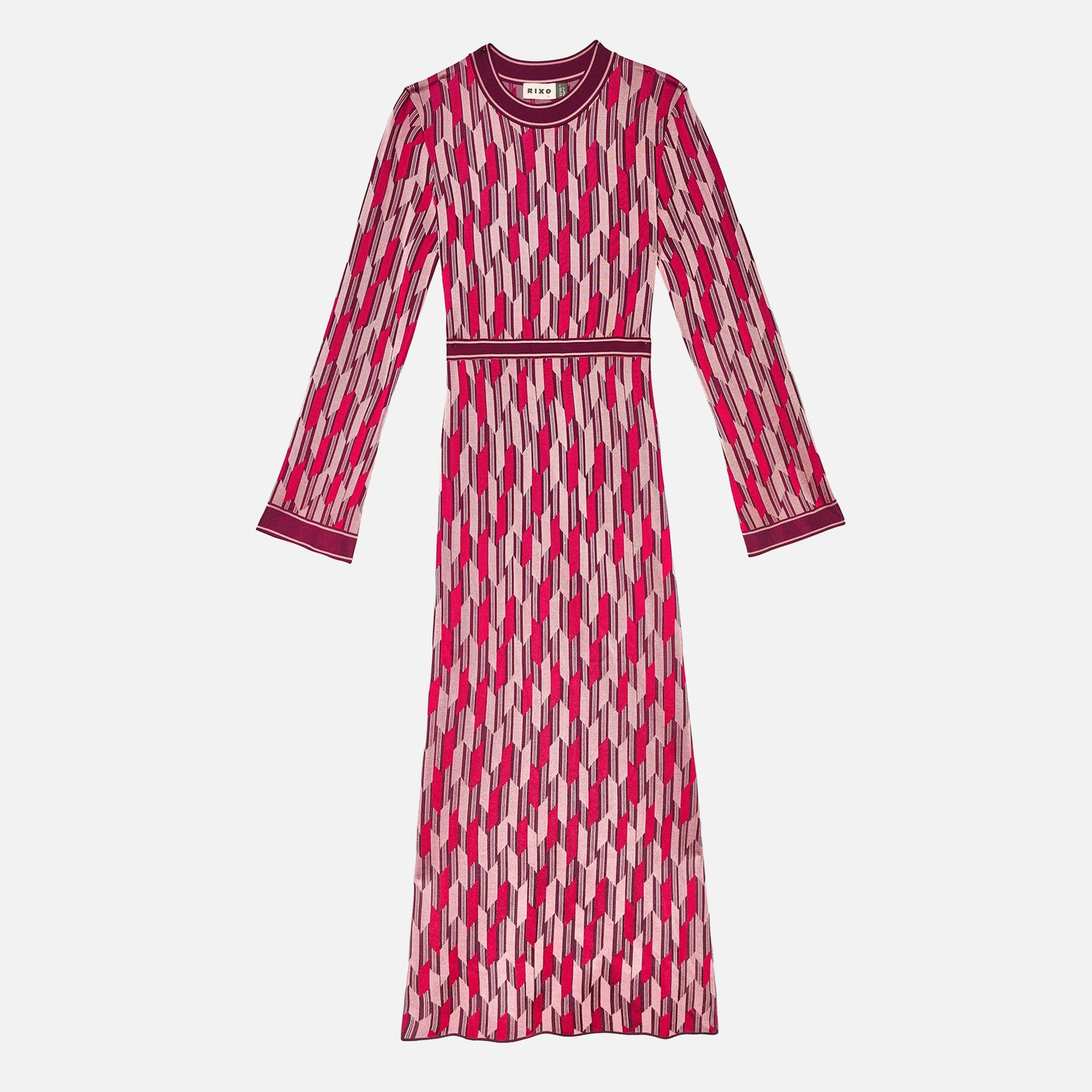 RIXO Lille Jacquard-Knit Dress - 12
