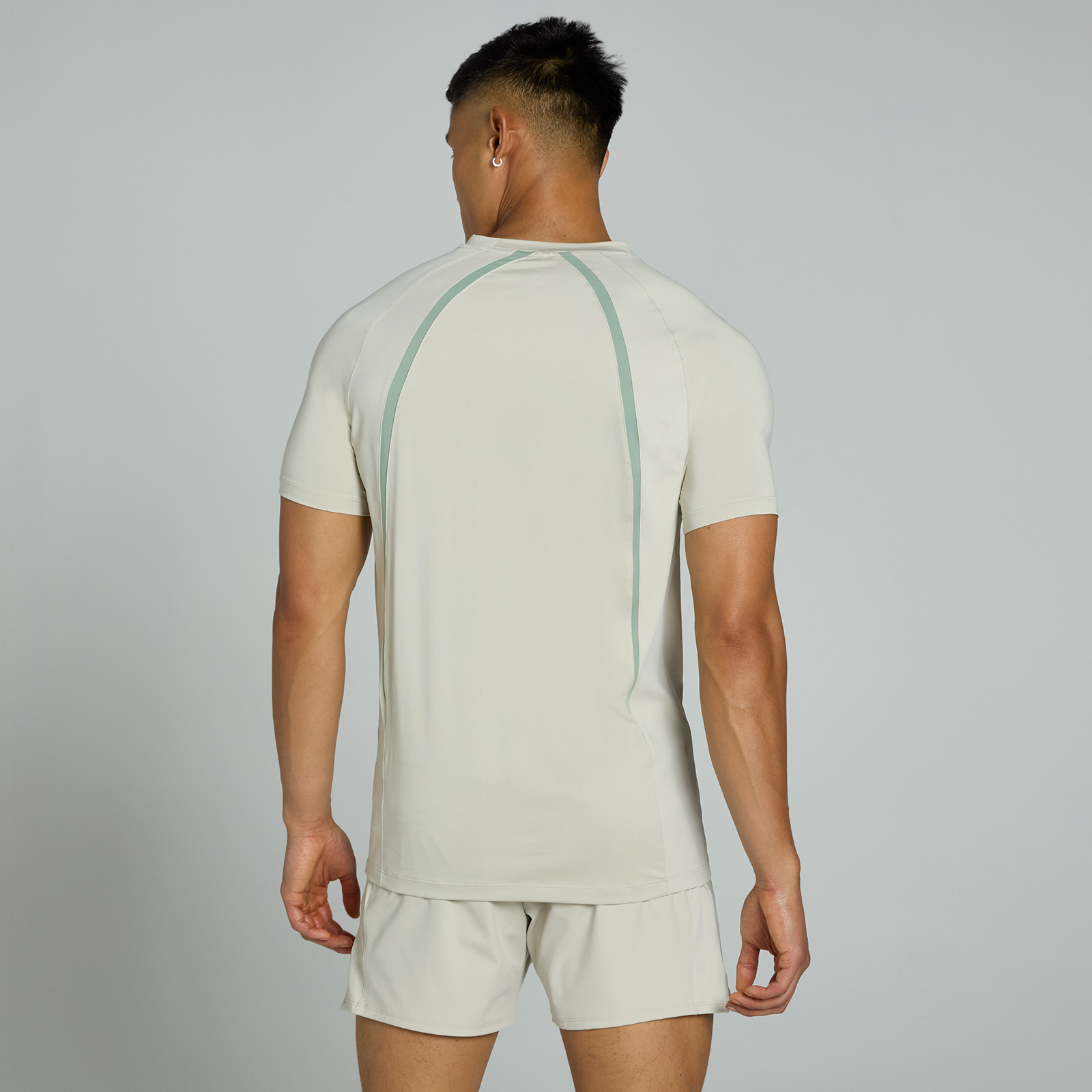 MP Herren Tempo Panel Kurzarm-T-Shirt – Asche - XXL