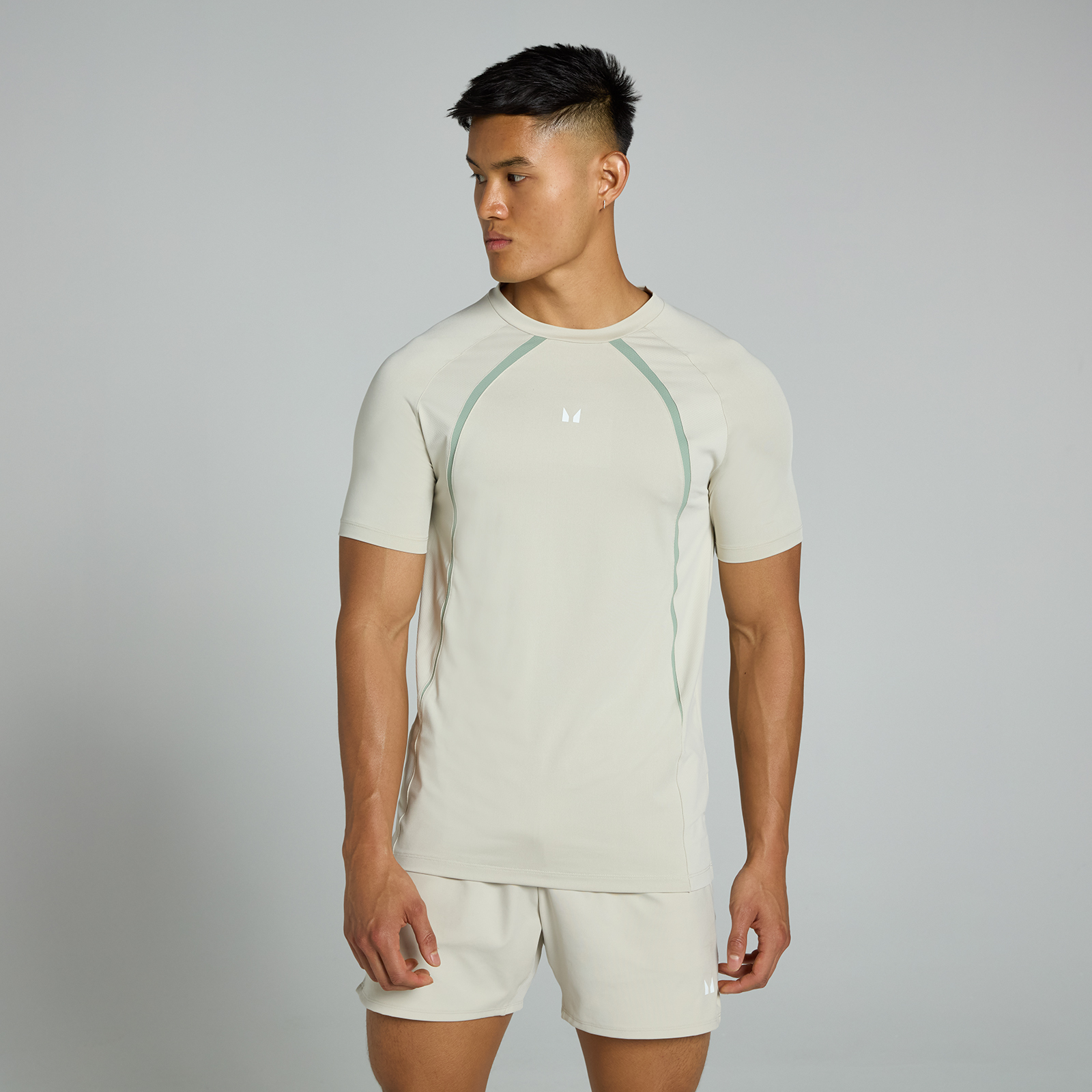 MP Men's Tempo Panel T-Shirt  - Ash - XXL