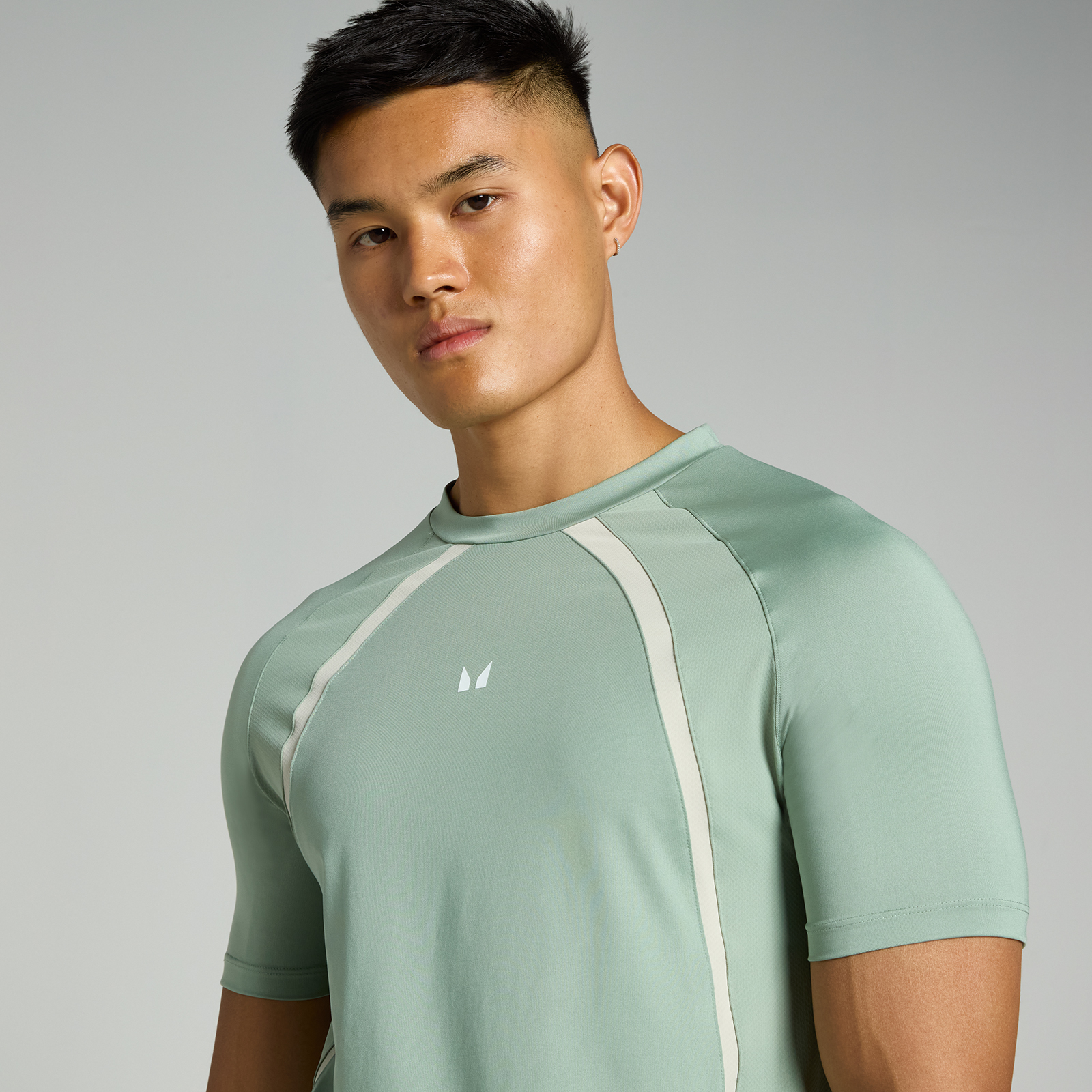Thumbnail - MP Herren Tempo Panel Kurzarm-T-Shirt – Hellgrün - XS