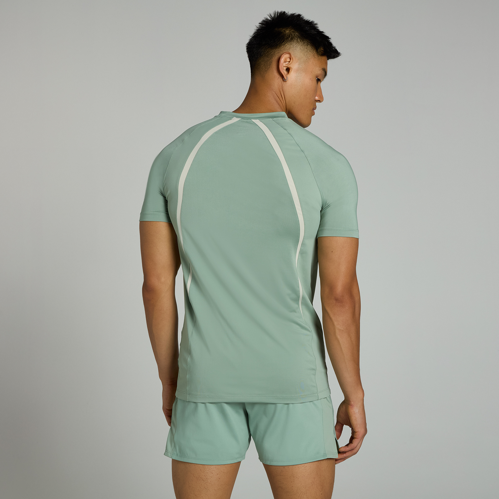 MP Herren Tempo Panel Kurzarm-T-Shirt – Hellgrün - L