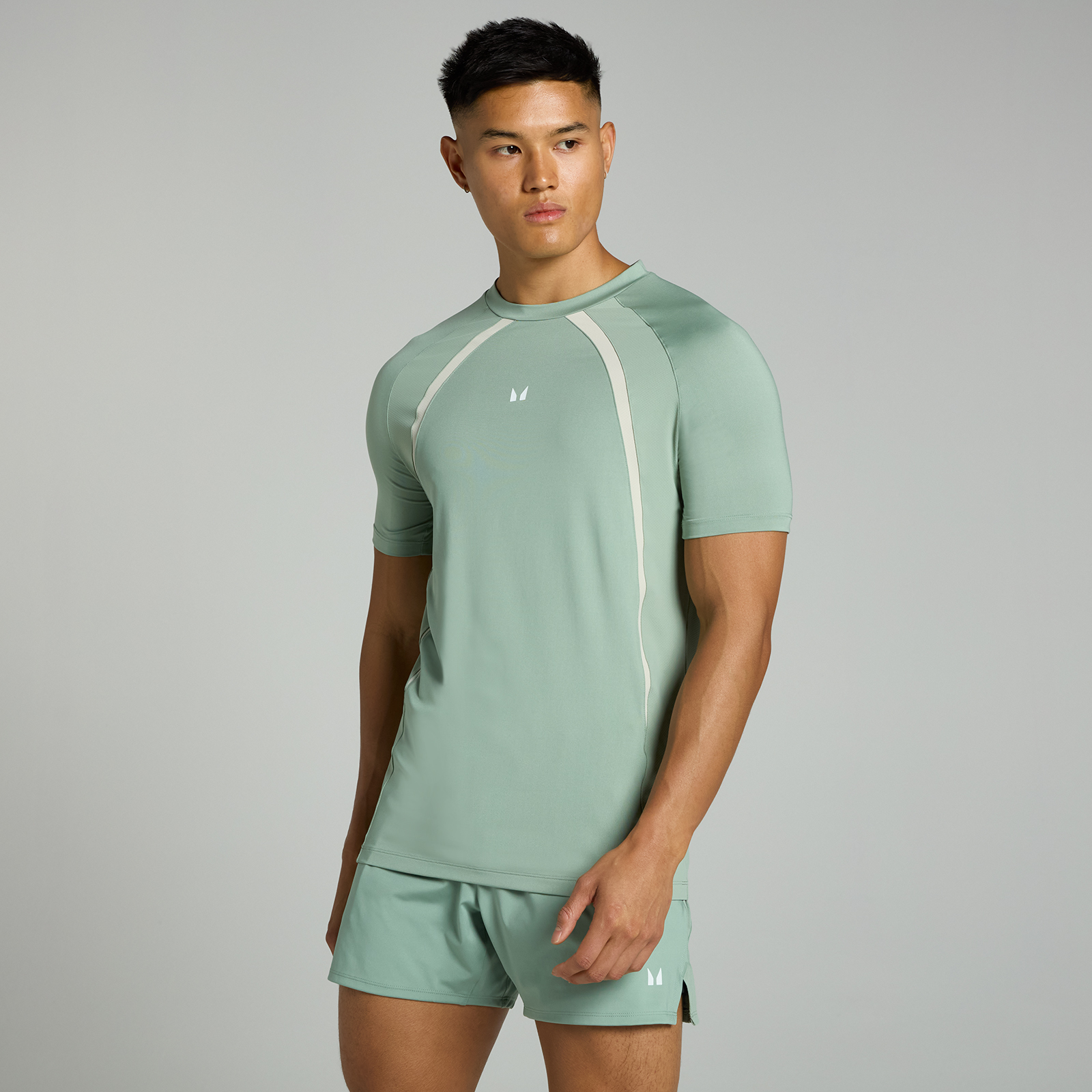 MP Men's Tempo Panel T-Shirt  - Pale Green - M