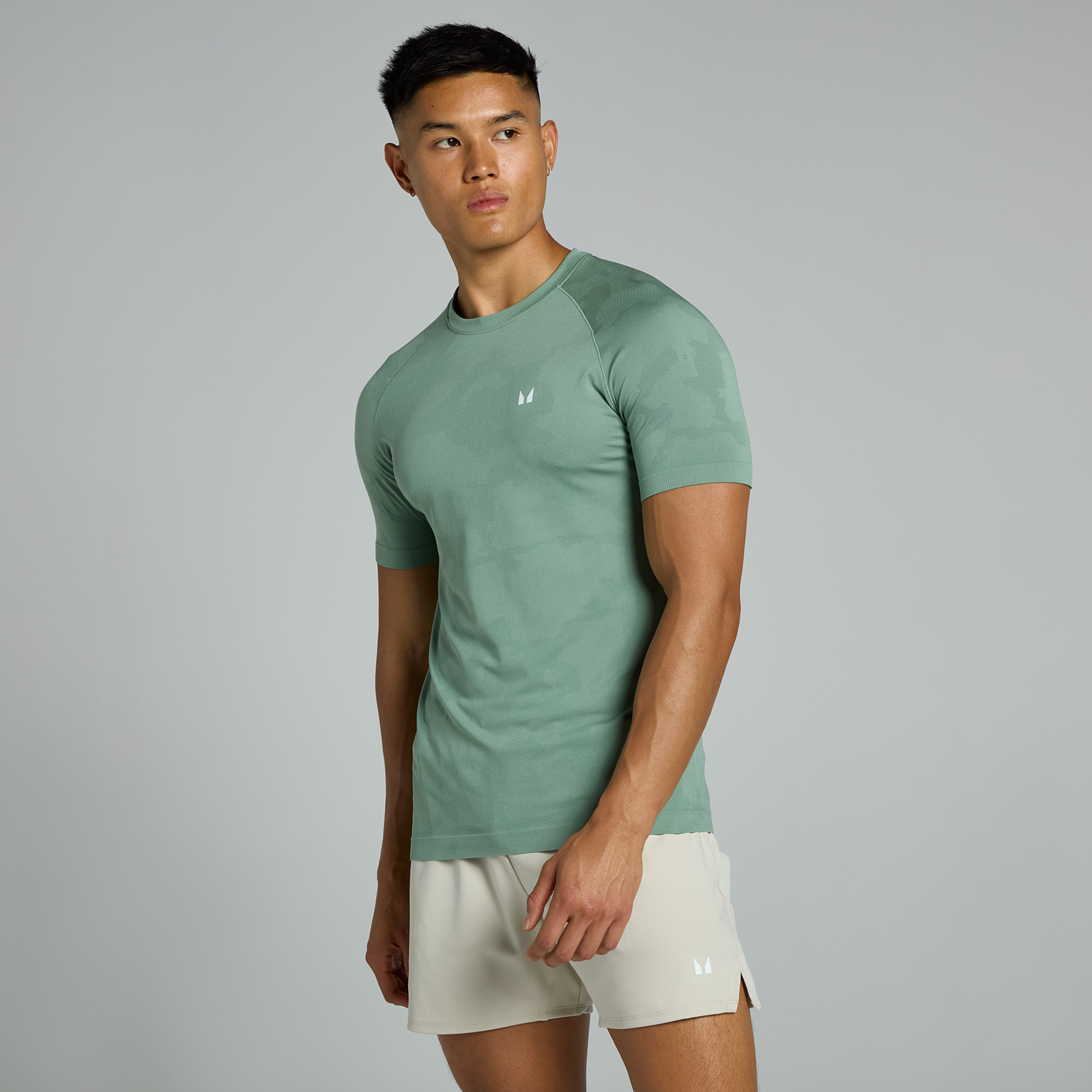 MP Men's Tempo Muscle Fit Seamless T-Shirt  - Pale Green - XXL