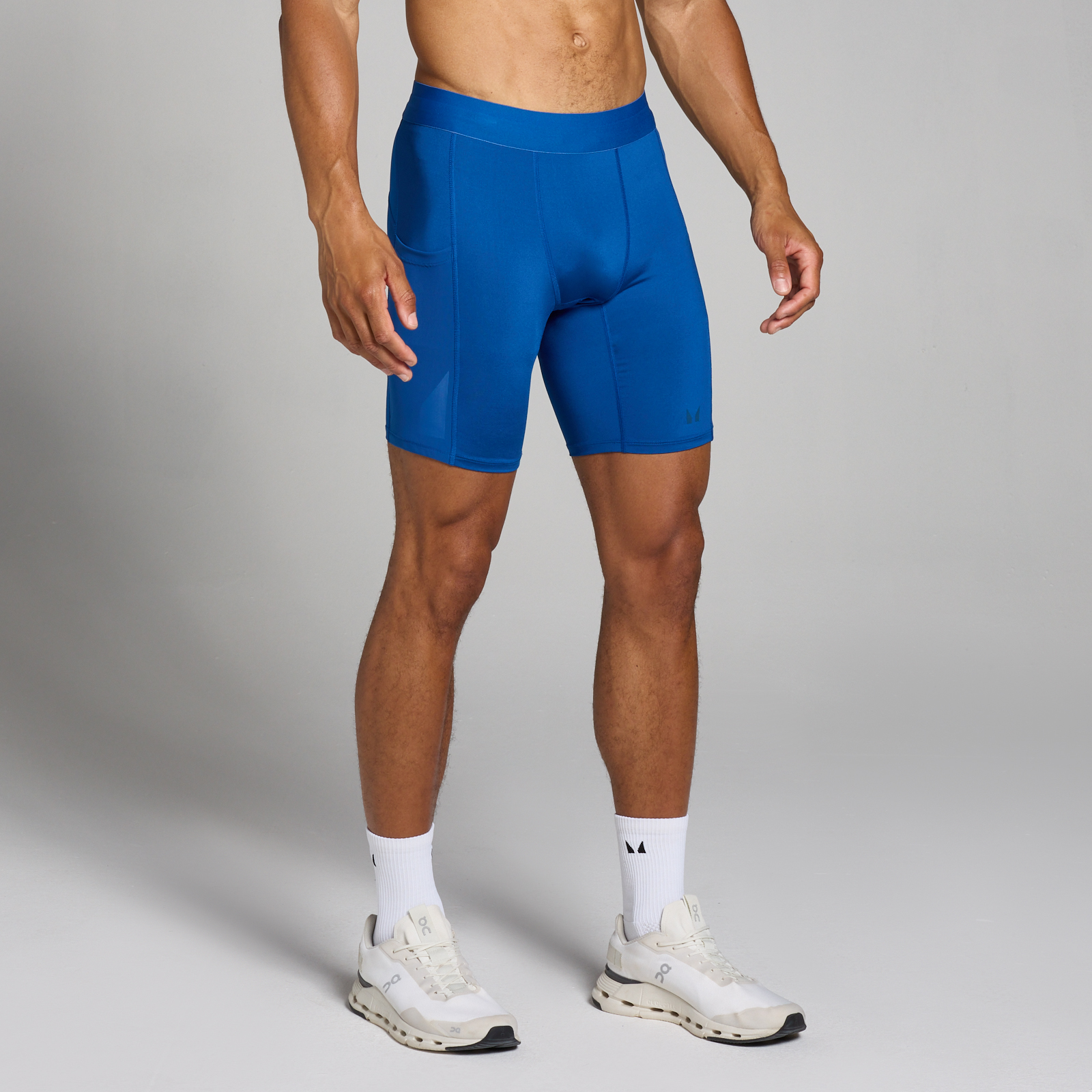Pantaloncini sportivi aderenti MP Tempo da uomo - Azzurro intenso  - XL