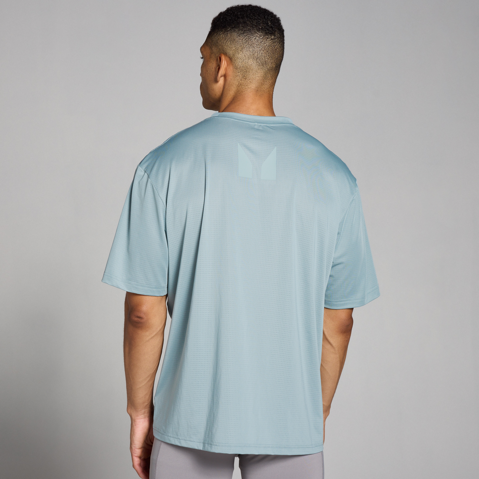 5059883373416 - Herren Tempo Oversize-Netz-Trainings-T-Shirt – Blei - XL
