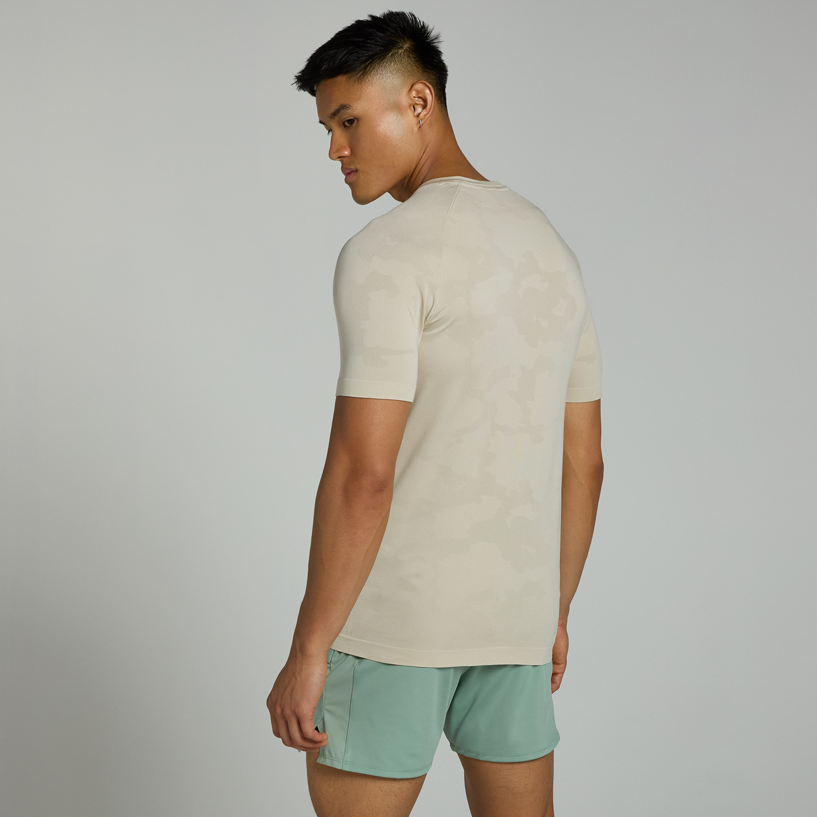 MP Herren Tempo nahtloses T-Shirt – Asche - S