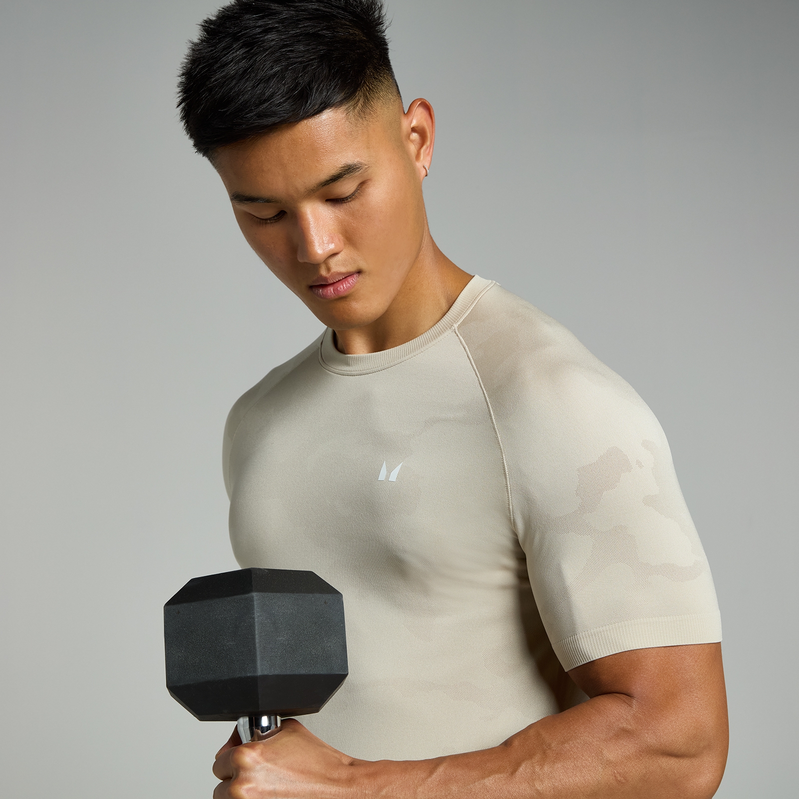 Thumbnail - MP Herren Tempo nahtloses T-Shirt – Asche - XL