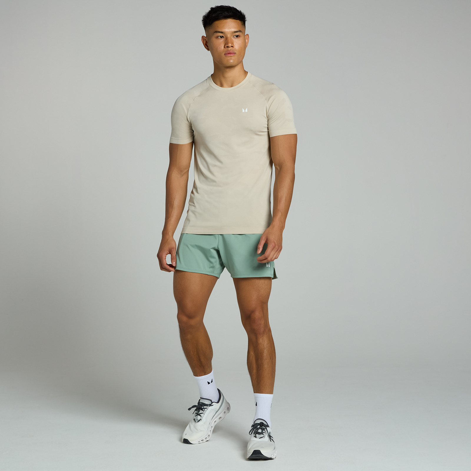 Thumbnail - MP Herren Tempo nahtloses T-Shirt – Asche - XL