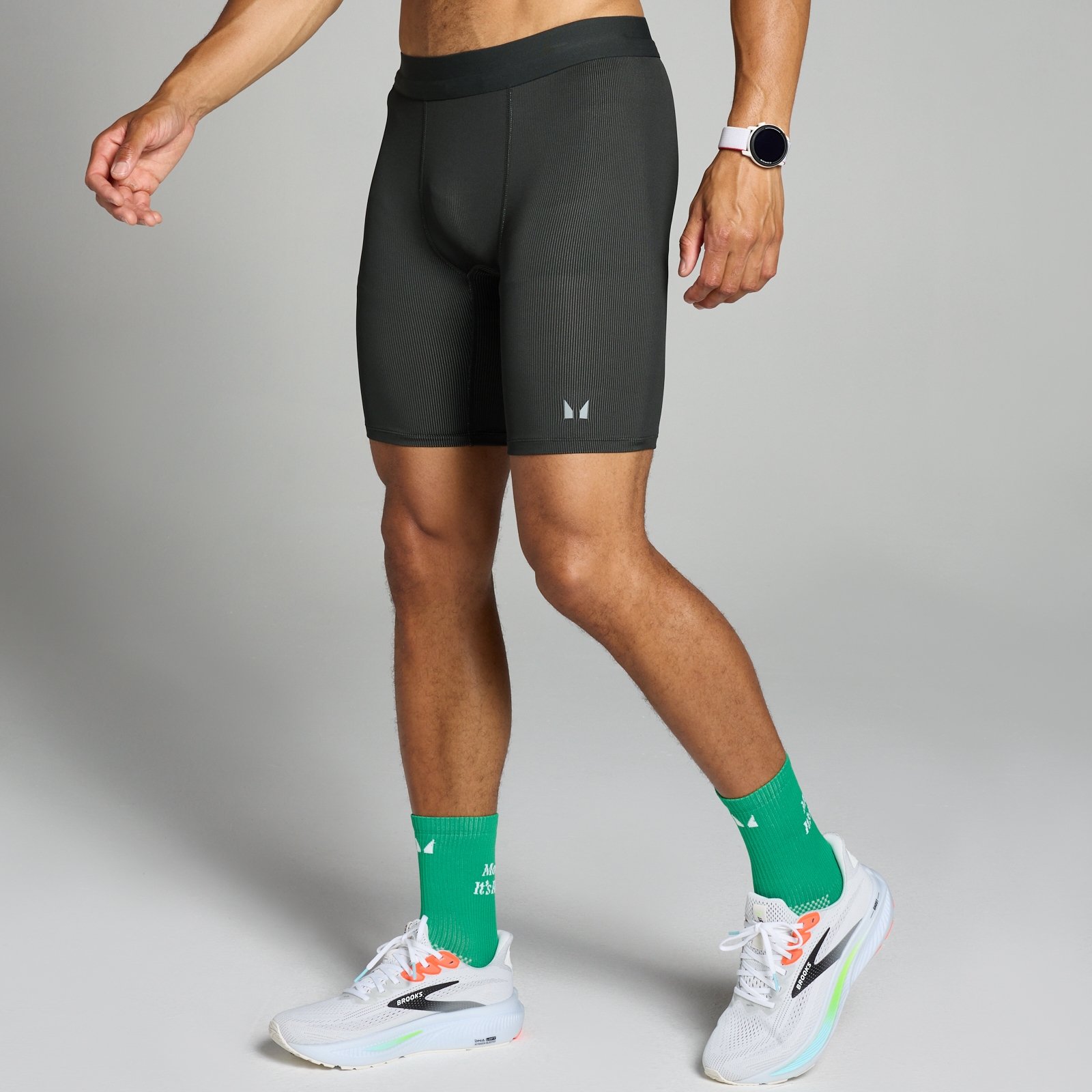 5059883373034 - Herren Velocity Baselayer-Shorts mit Kontrastrippen – Schwarz - S