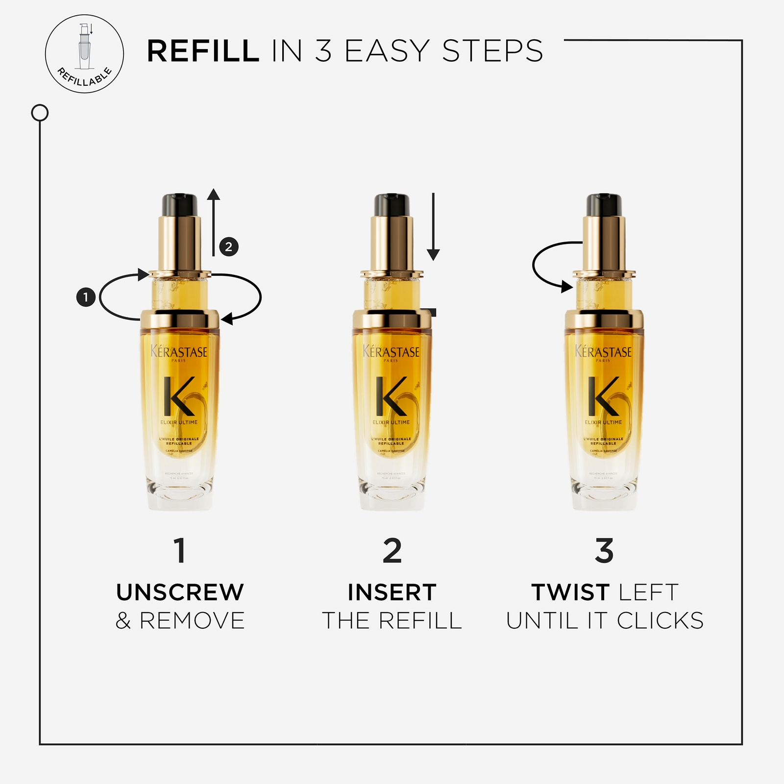 Thumbnail - Kérastase Elixir Ultime Refillable Hair Oil For All Hair Types with Argan Oil & Heat Protection