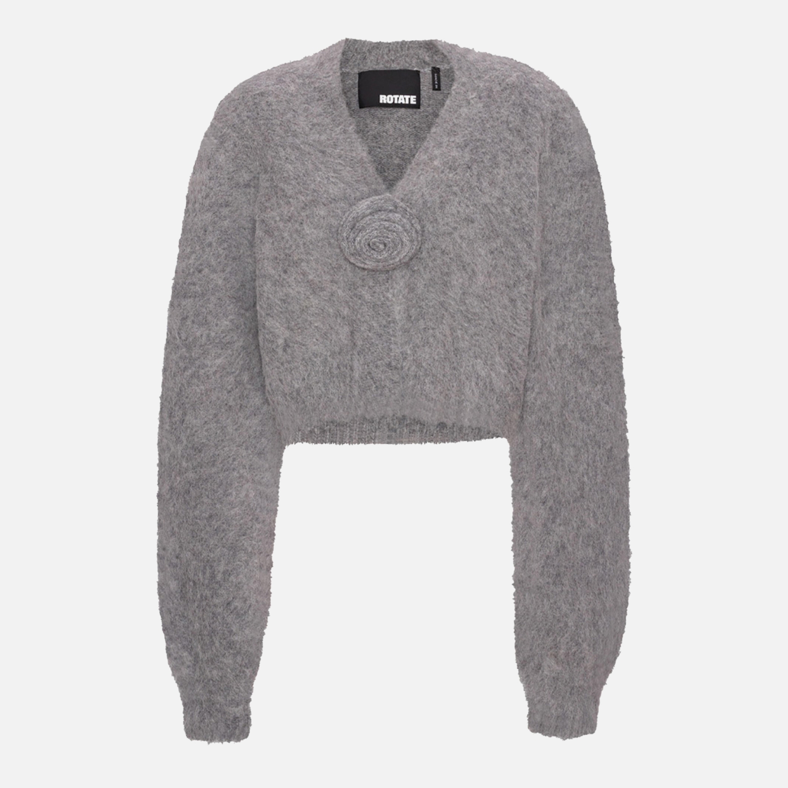 Rotate Birger Christensen Brushed-Knit Cropped Cardigan