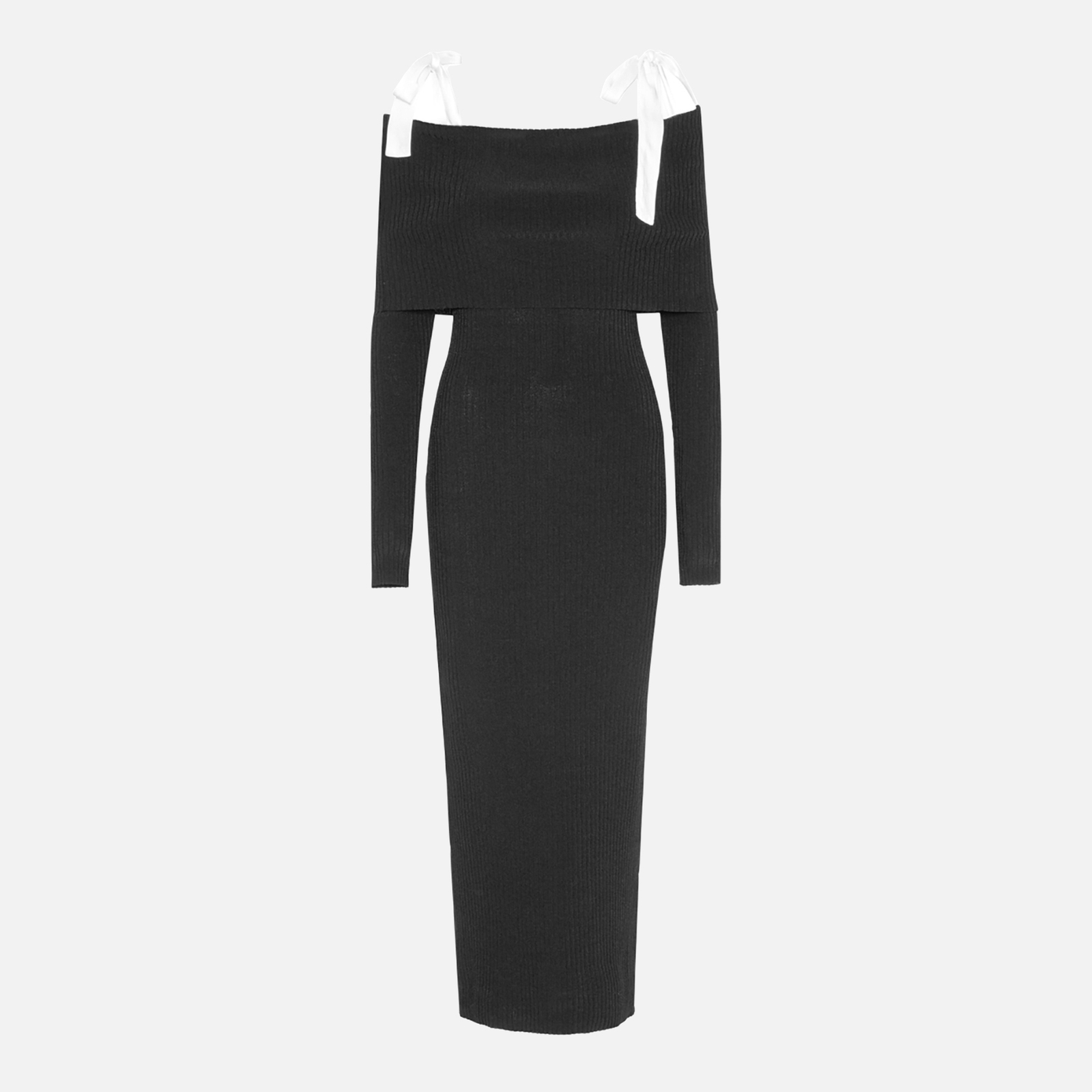 Rotate Birger Christensen Off-The-Shoulder Knit Dress - DK 34/UK 6