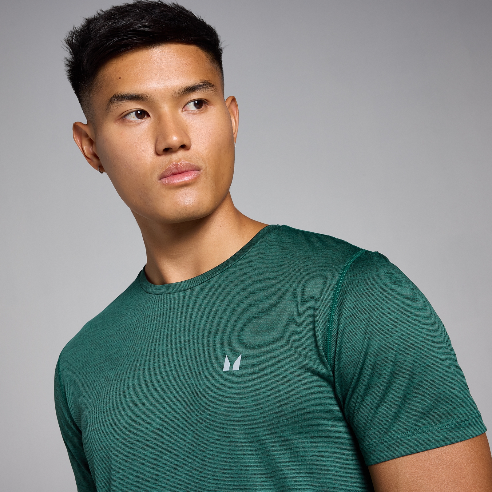 Thumbnail - MP Herren Tempo meliertes T-Shirt – Tiefgrün - XS
