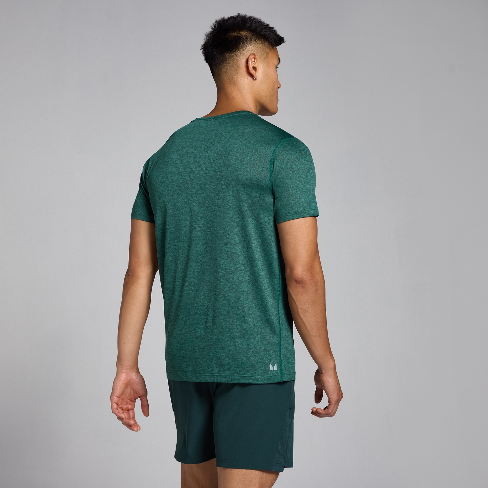 MP Herren Tempo meliertes T-Shirt – Tiefgrün - XS