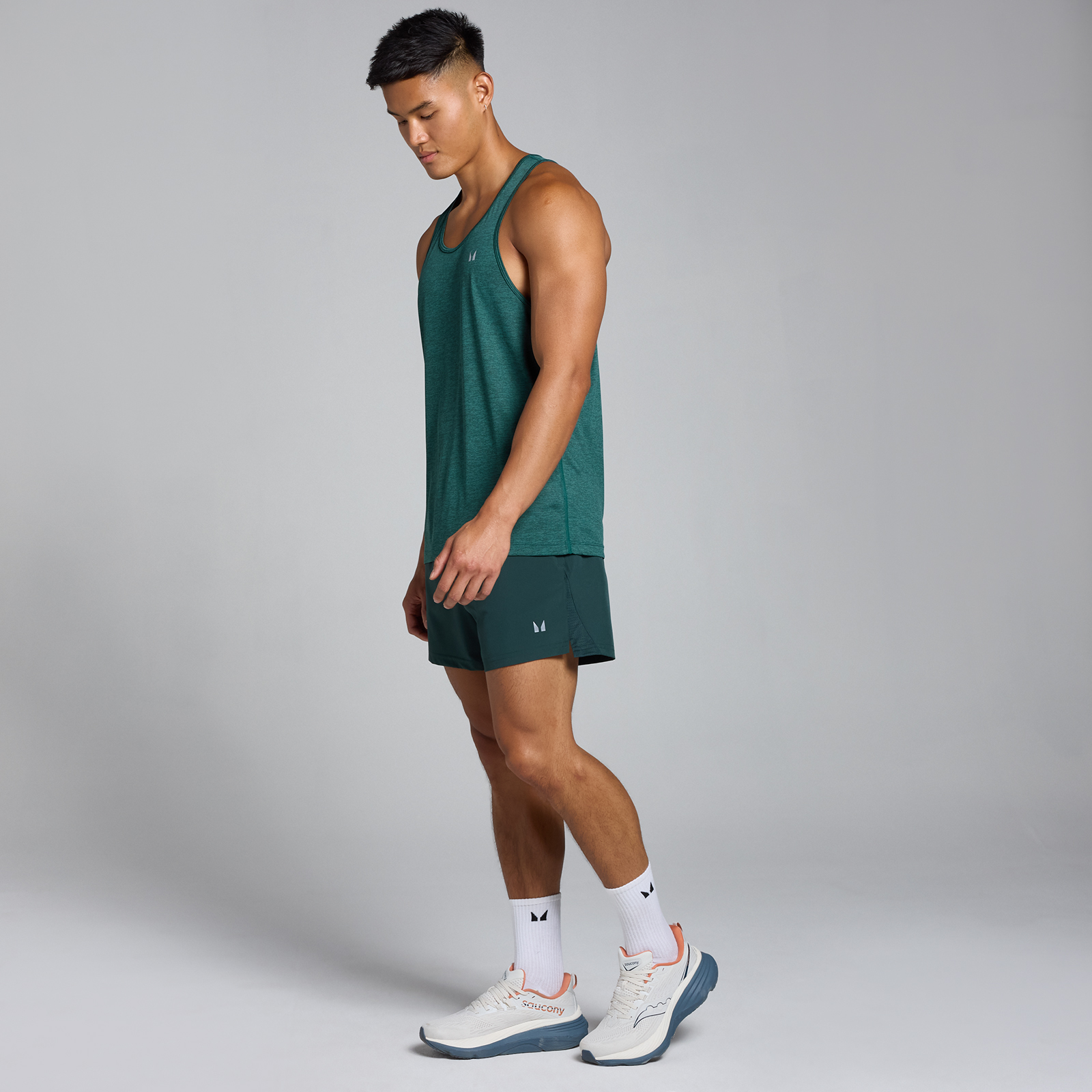 5059883376189 - Herren Tempo Shorts 13 cm – Dunkelgrün - S