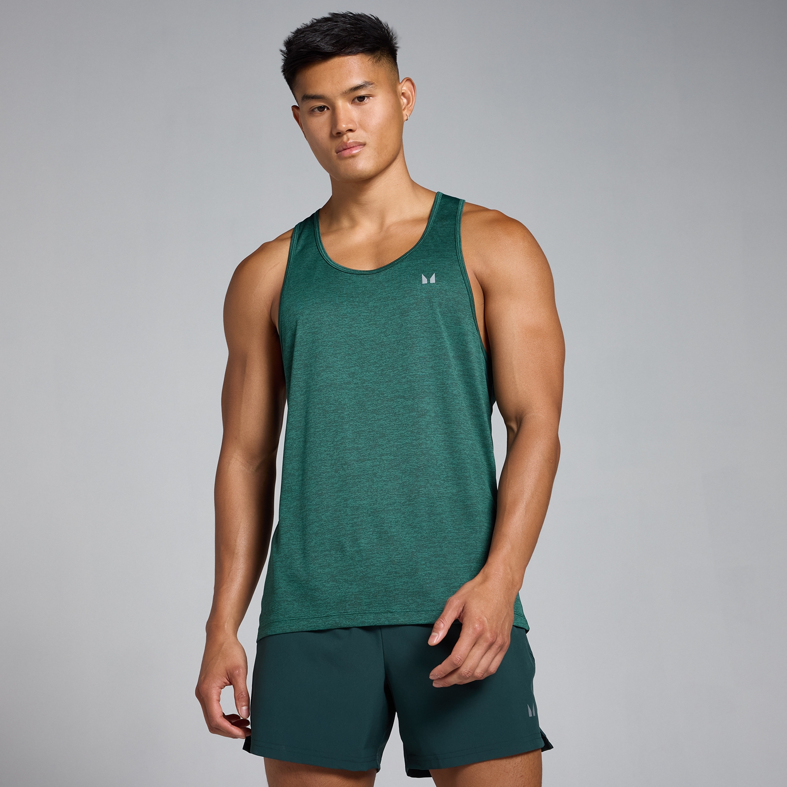 Canotta mélange MP Tempo da uomo - Verde scuro - XS