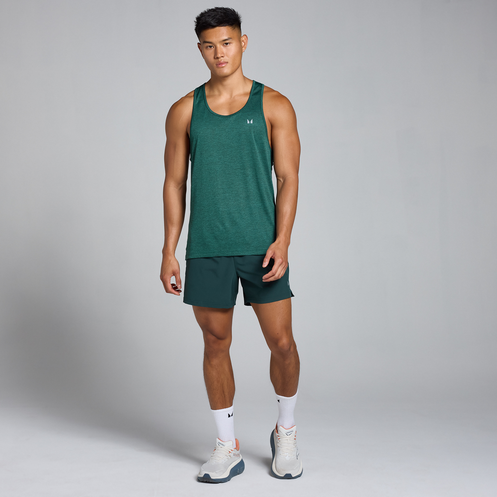 5059883375953 - Herren Tempo meliertes Top – Tiefgrün - XXXL