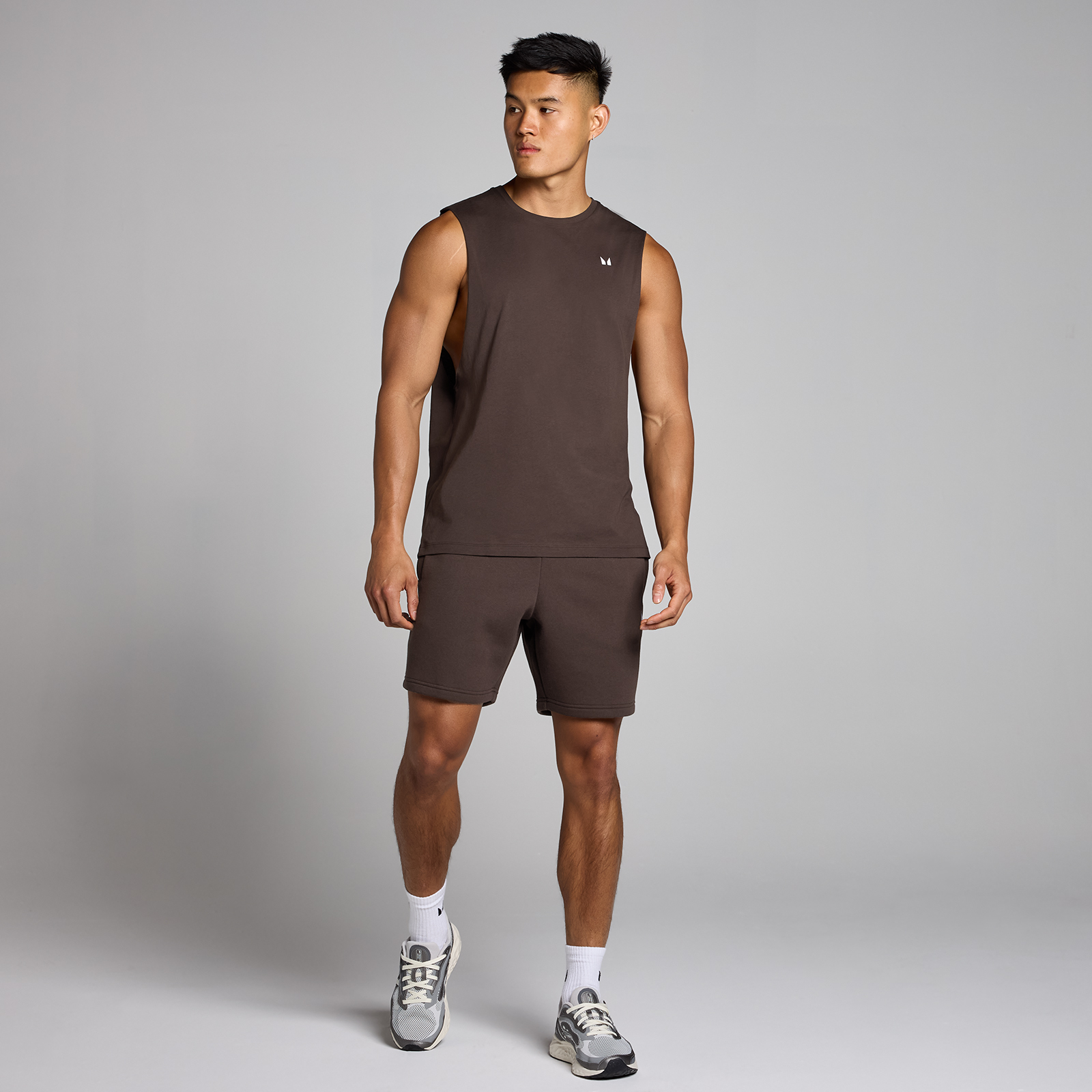 5059883377209 - Herren Rest Day Tanktop mit weitem Armausschnitt – Schokolade - XXL