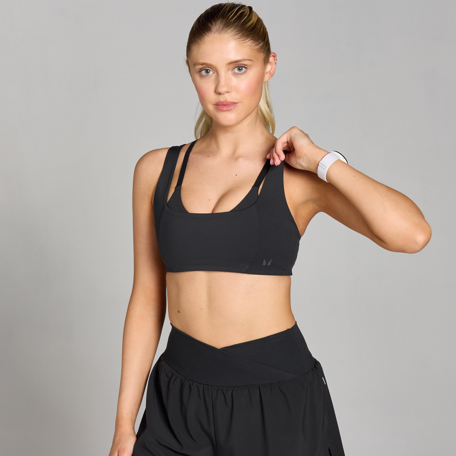 5059883379692 - Damen Tempo doppellagiger Sport-BH – Schwarz - XXL 5059883379692 - Damen Tempo doppellagiger Sport-BH – Schwarz - XXL