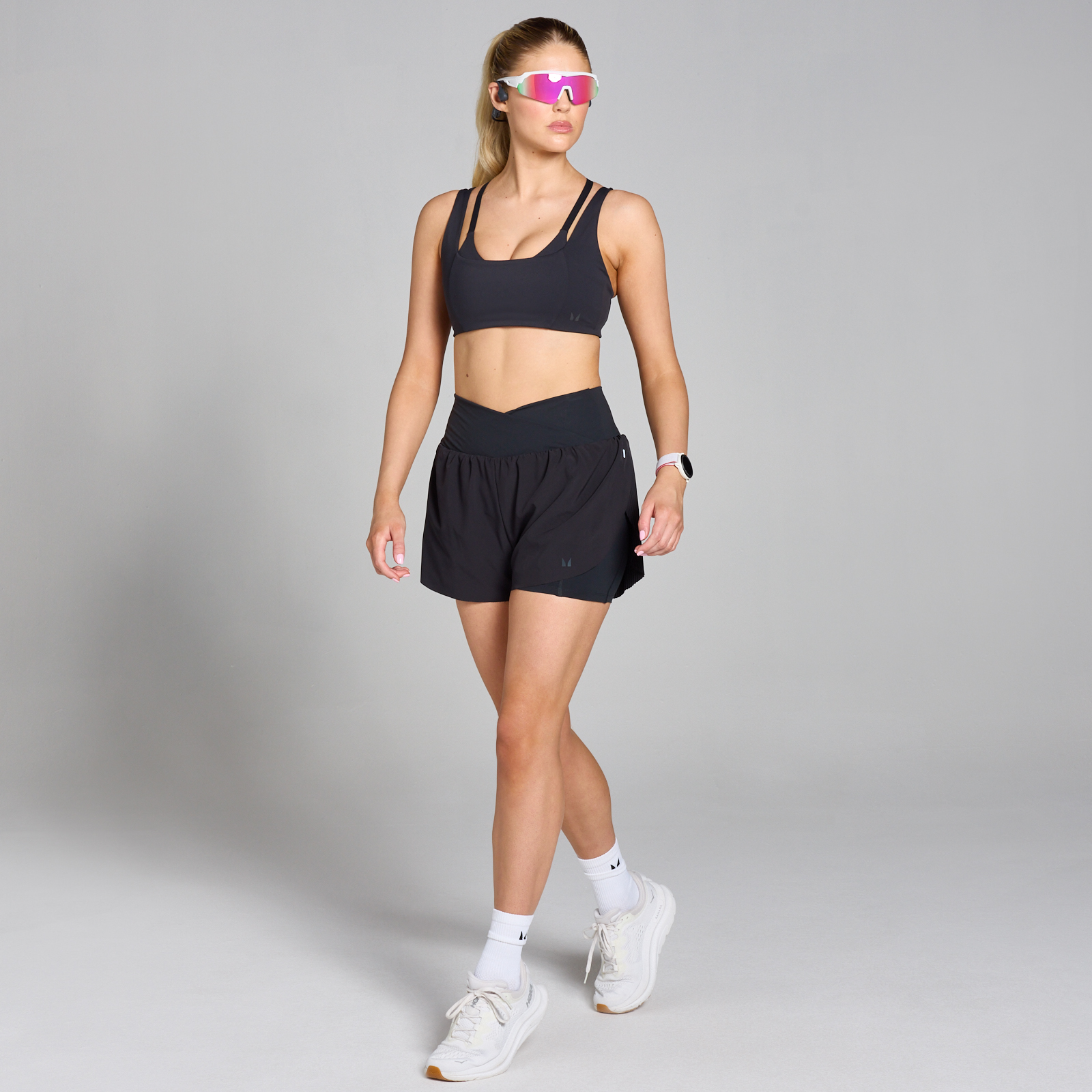 5059883379432 - Damen Velocity Plissee-Laufshorts – Schwarz - L 5059883379432 - Damen Velocity Plissee-Laufshorts – Schwarz - L