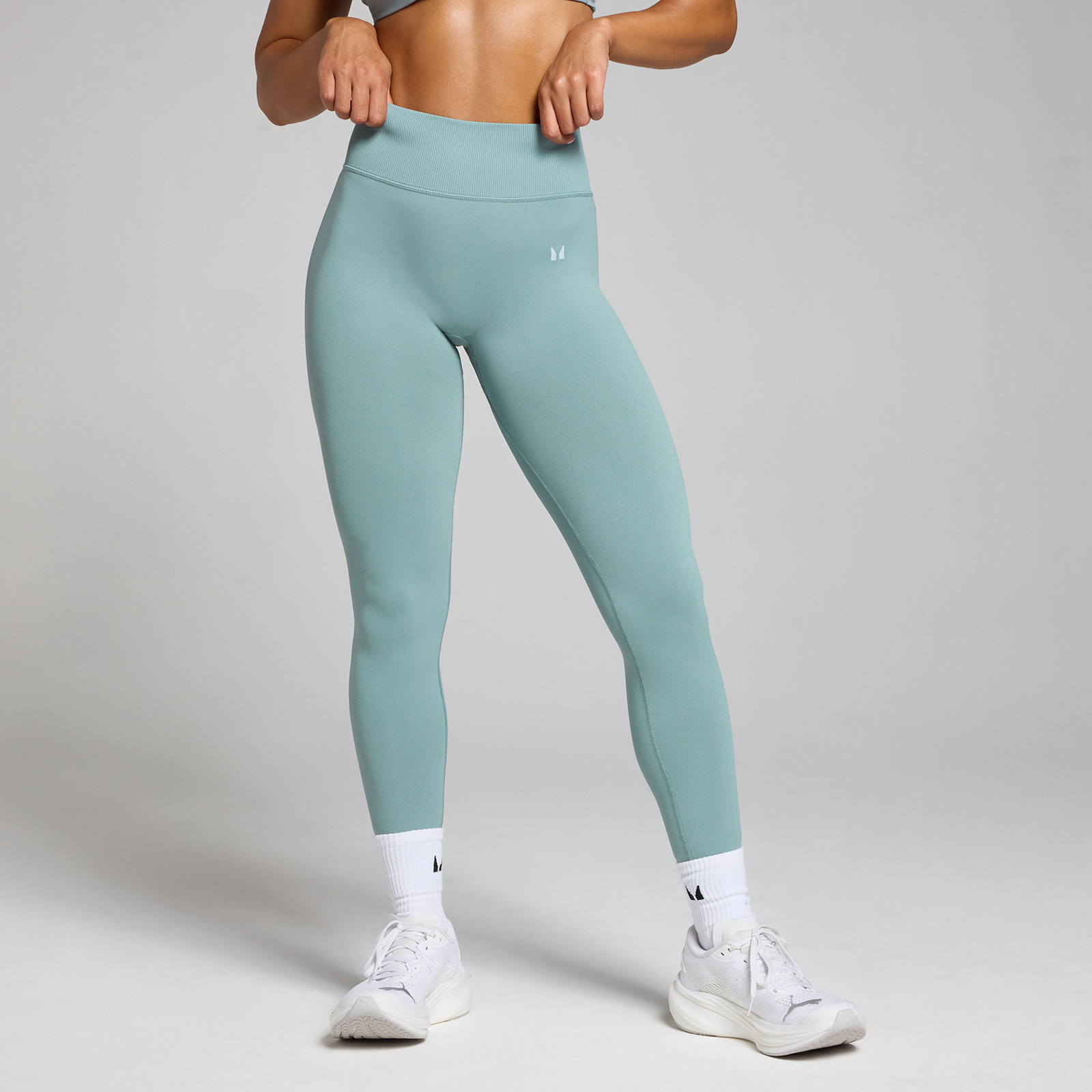 5059883380339 - Damen Tempo Mittelhohe Nahtlose Leggings – Blei - L