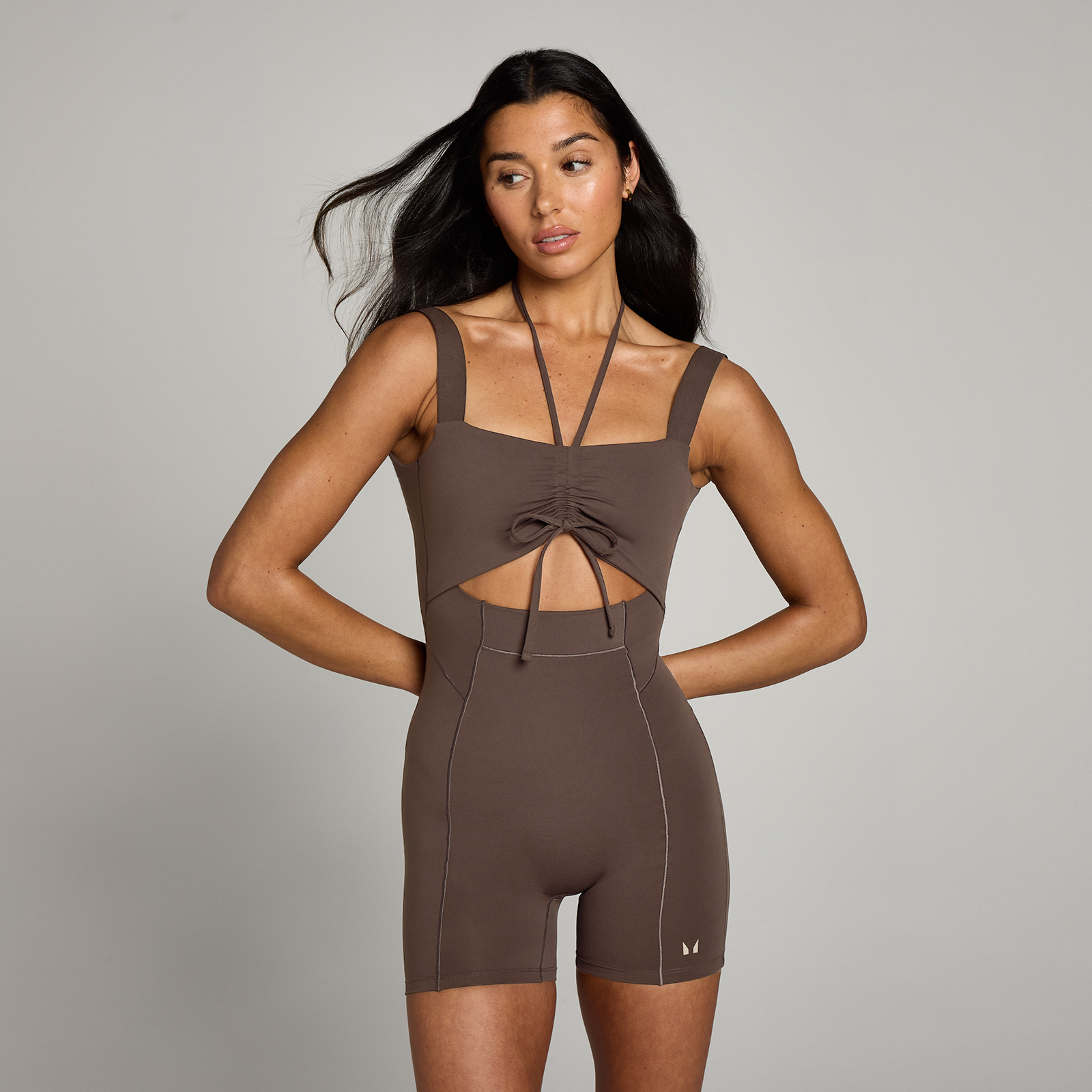 5059883378299 - Damen Studio Geraffter Body – Schokolade - L 5059883378299 - Damen Studio Geraffter Body – Schokolade - L