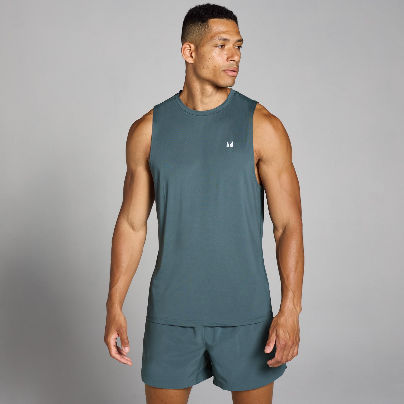 5059883383484 - Herren Training Tanktop – Dunkles Schiefergrau - M