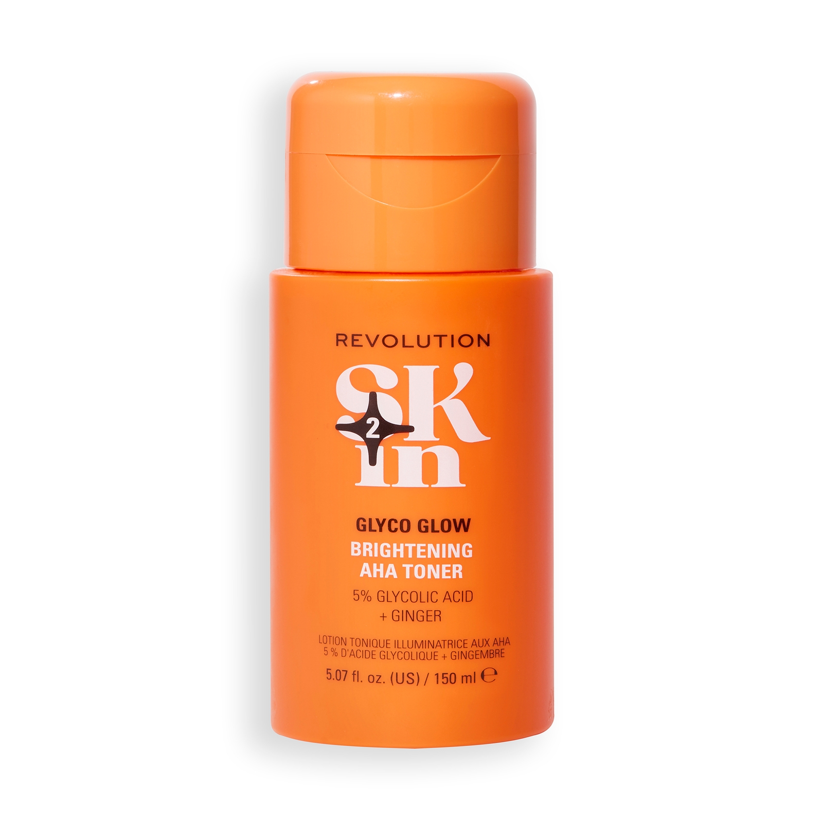 

Revolution Skin Glyco Glow 5% Glycolic Acid & Ginger Brightening AHA Toner 150ml
