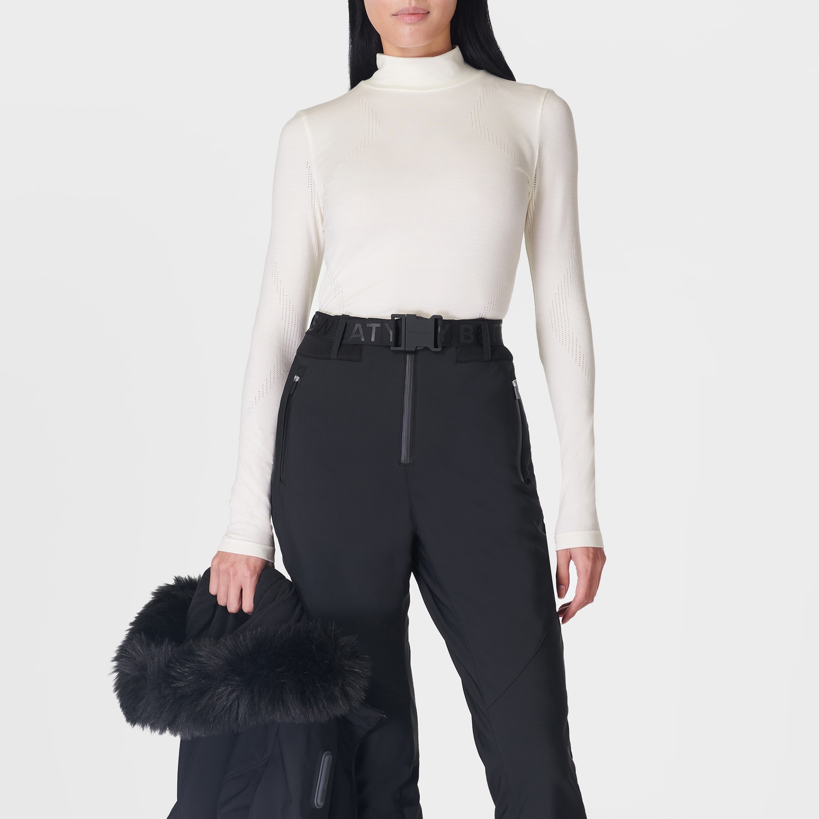 Sweaty Betty Lumi Turtle Neck Stretch-Jersey Top - XS