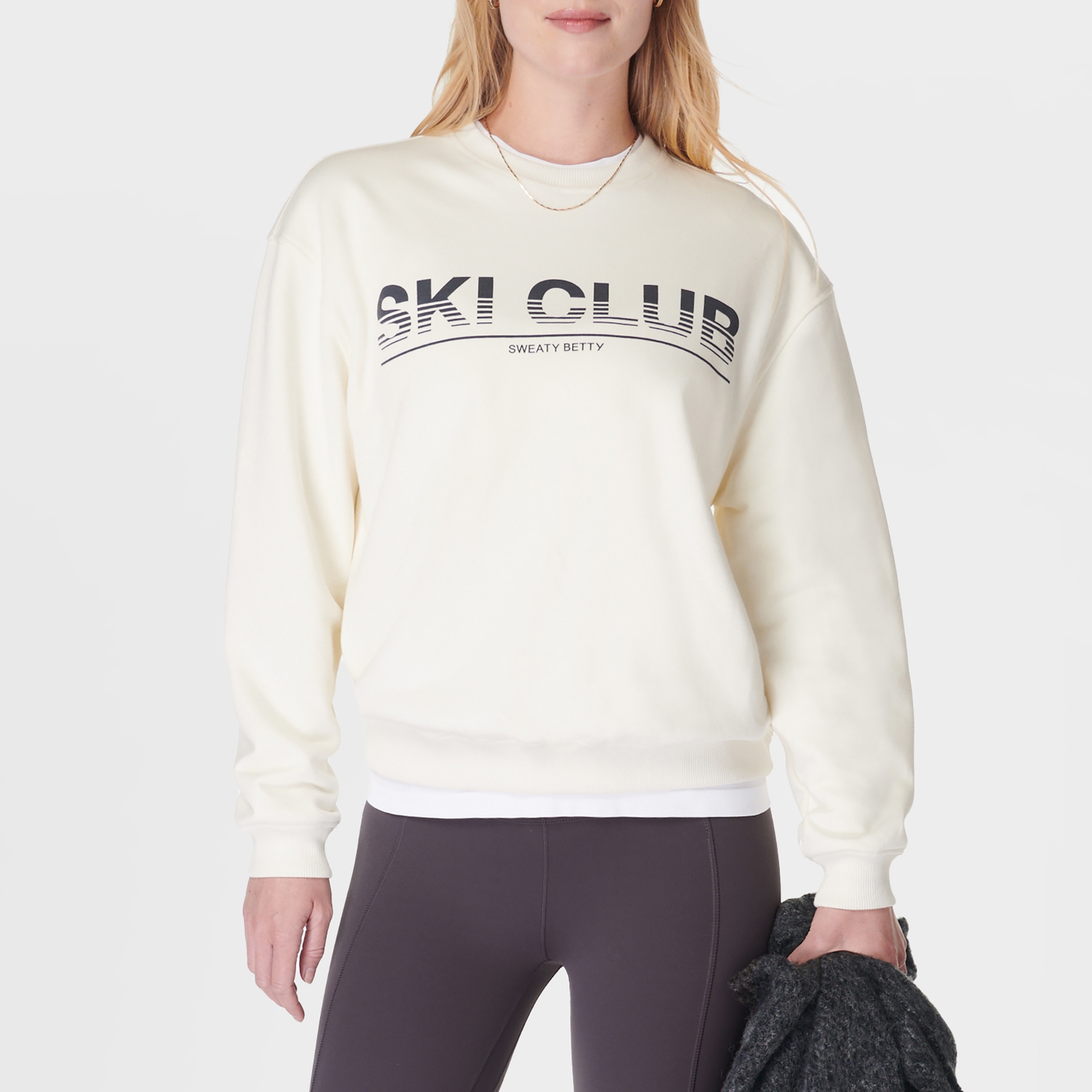 Sweaty Betty Ski Club Cotton-Jersey Sweatshirt