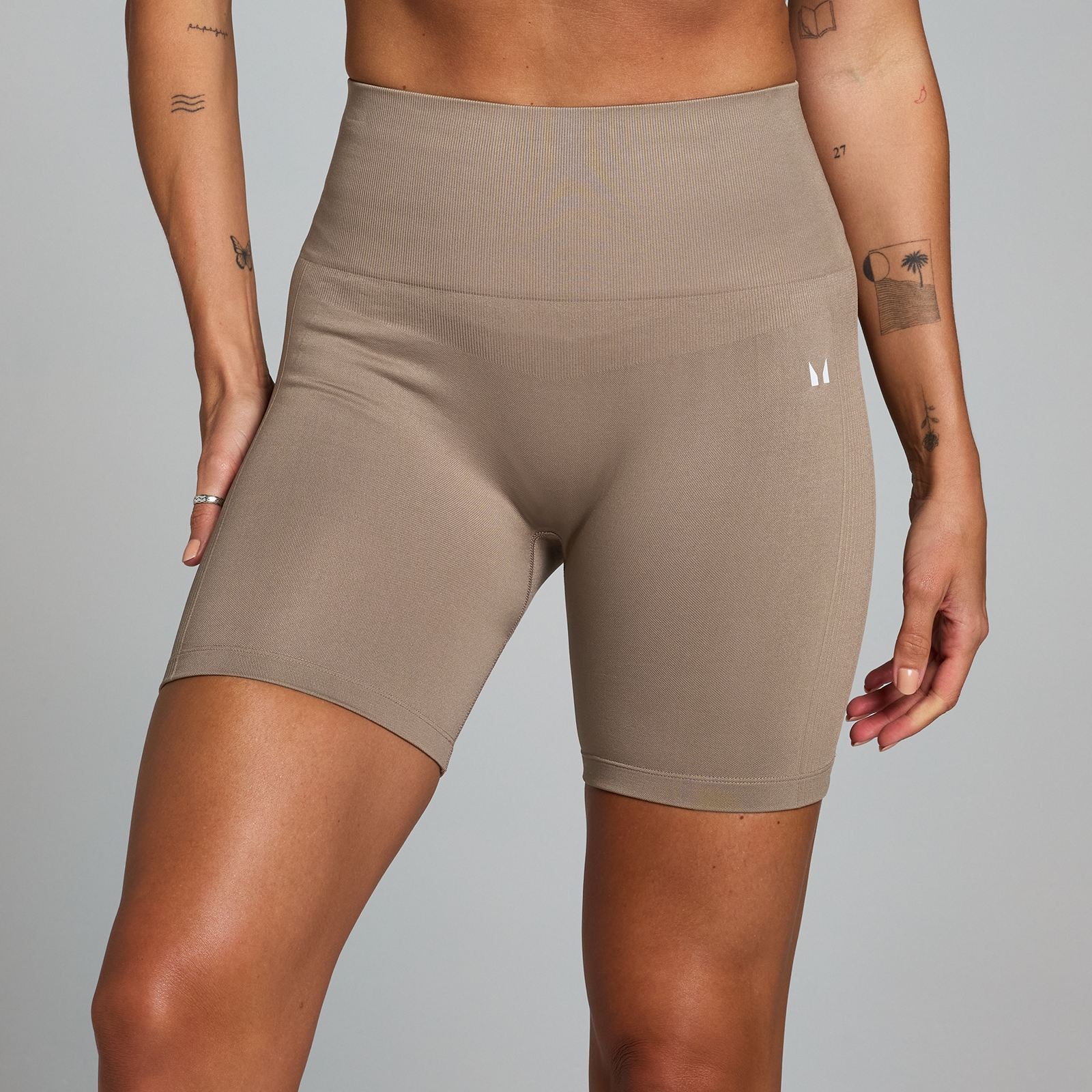MP Women's Shape Seamless Cycling Shorts - Light Taupe - XL