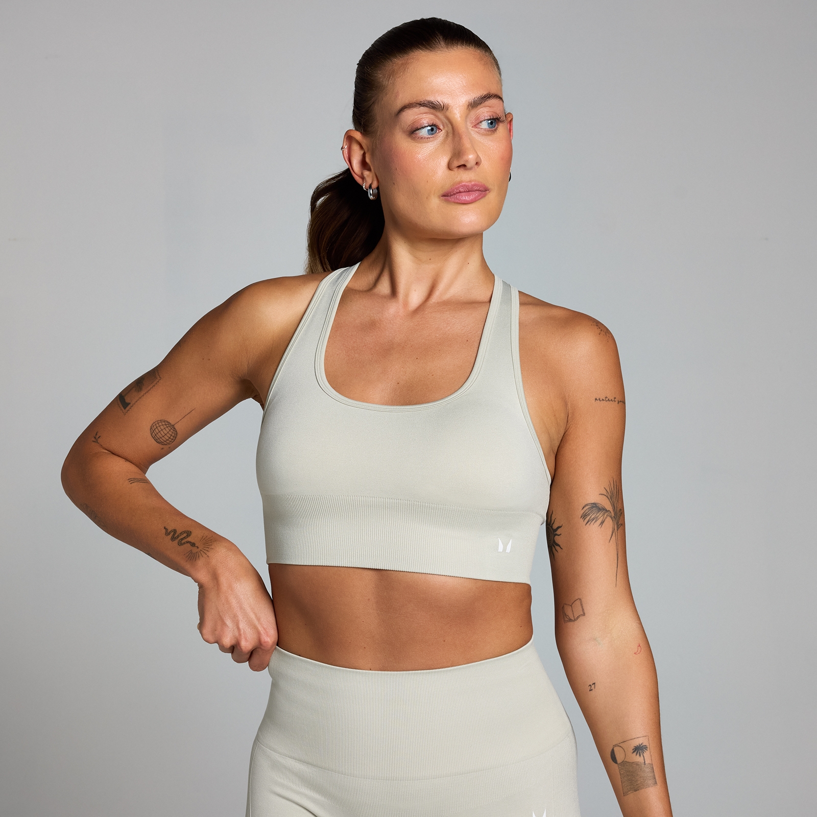 MP Women's Shape Seamless Sports Bra - Ash - XXL