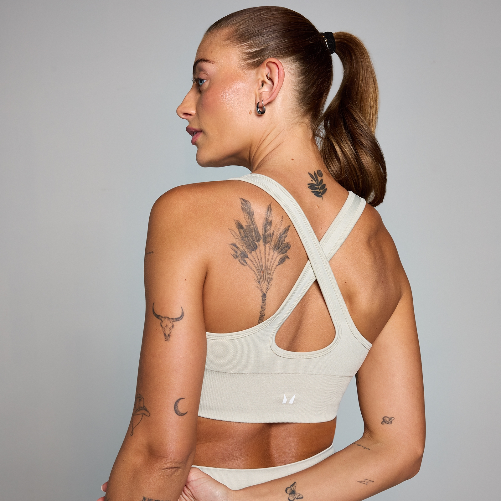 Thumbnail - MP Damen Shape Nahtloser Sport-BH — Aschgrau - XS