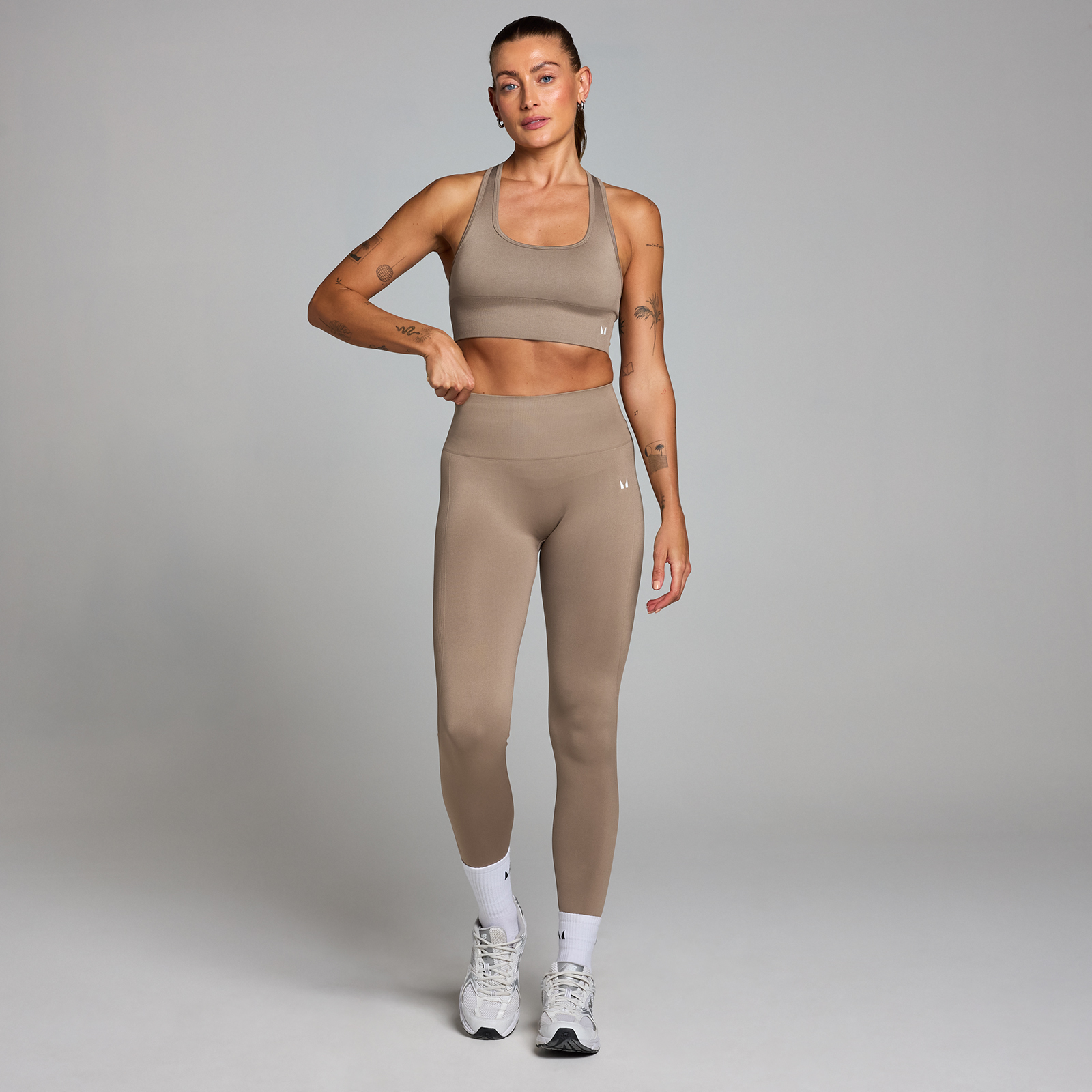 Thumbnail - MP Damen Shape Nahtlose Leggings – Helles Graubraun - XS