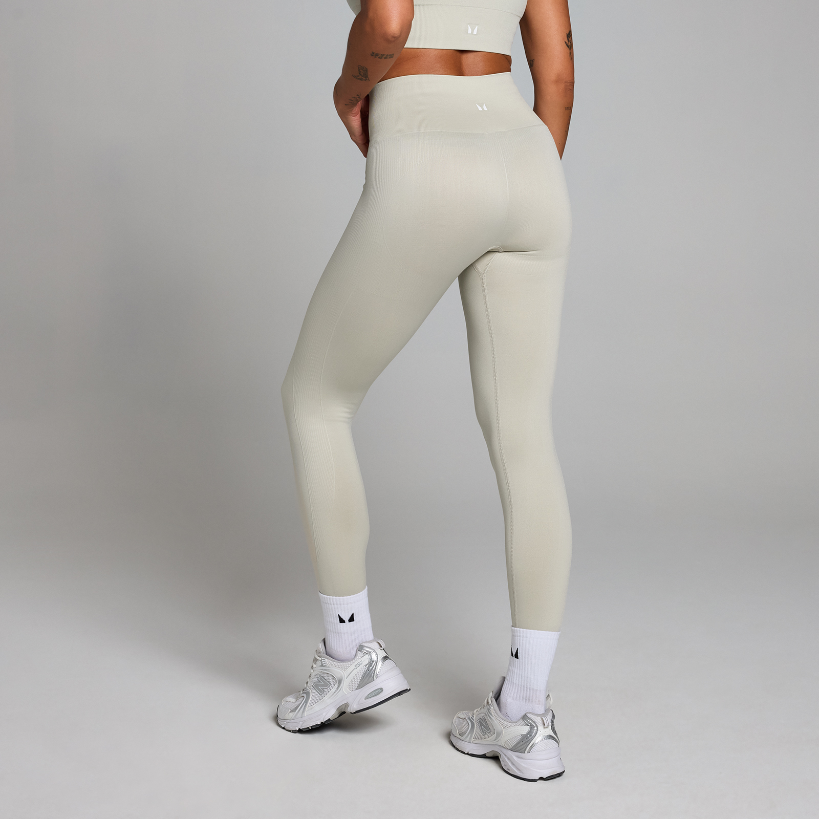 MP Damen Shape Nahtlose Leggings — Aschgrau - XS
