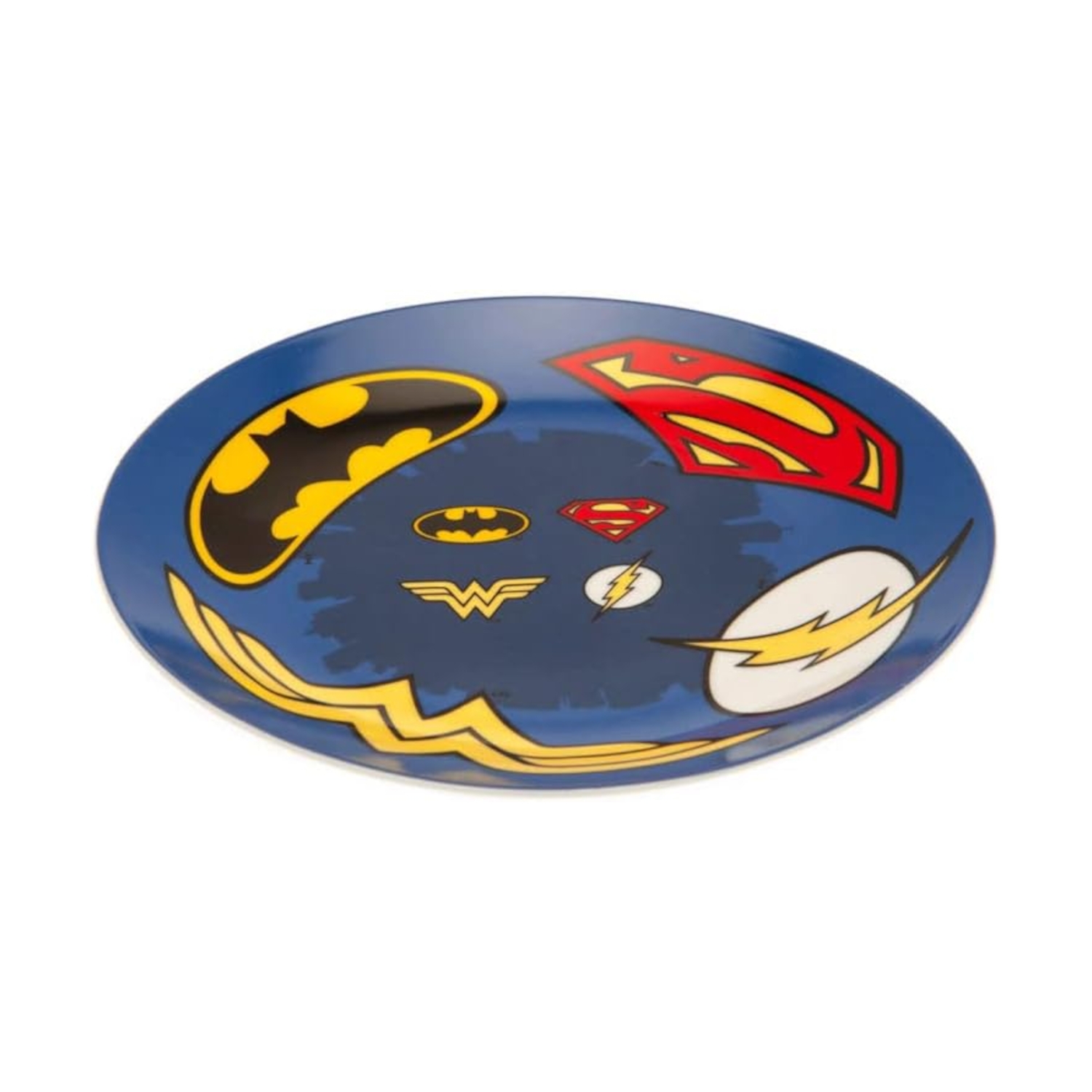 DC Comics Logo Collectors Plate & Mirror Mug Set