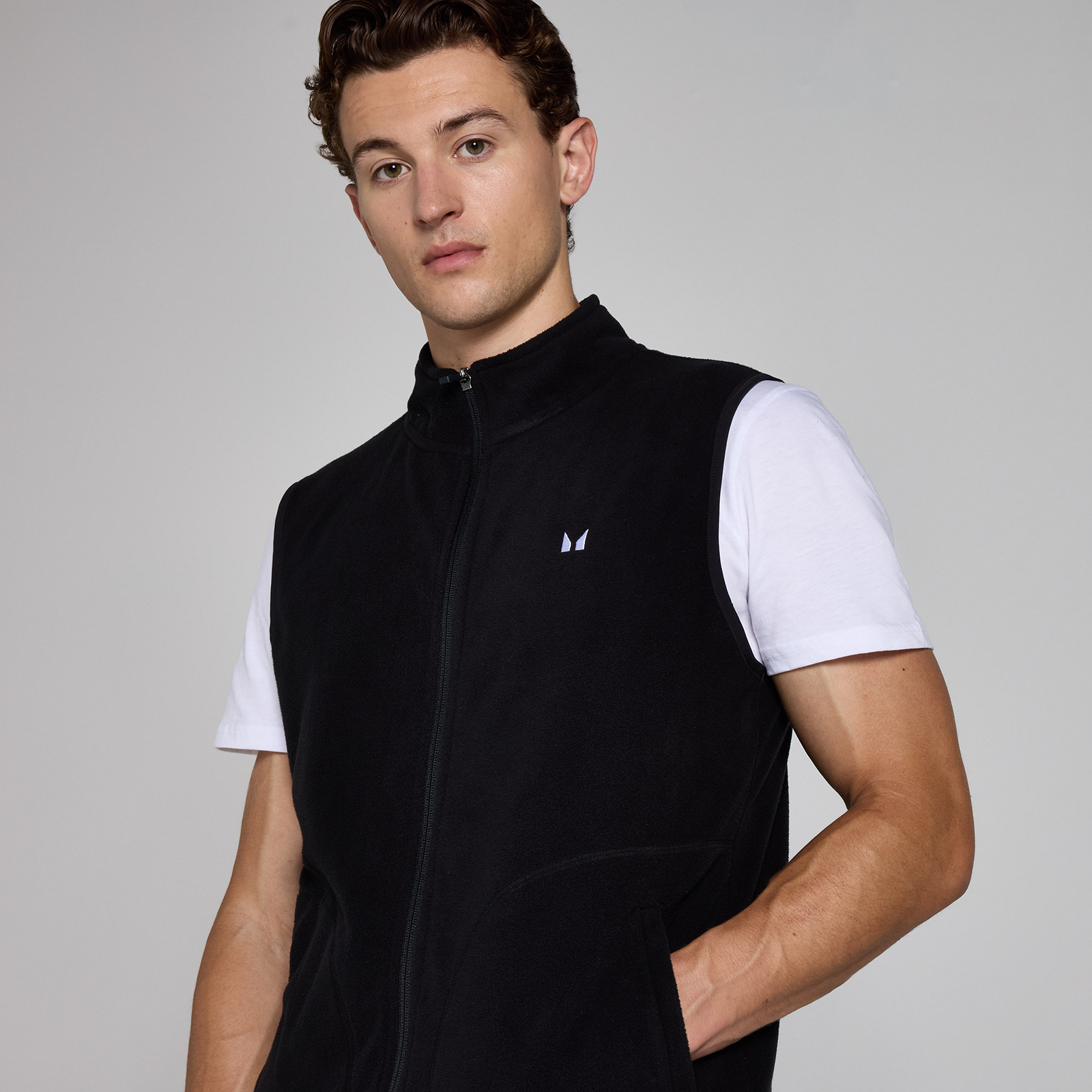 Thumbnail - MP Herren Fleece-Weste – Schwarz - M